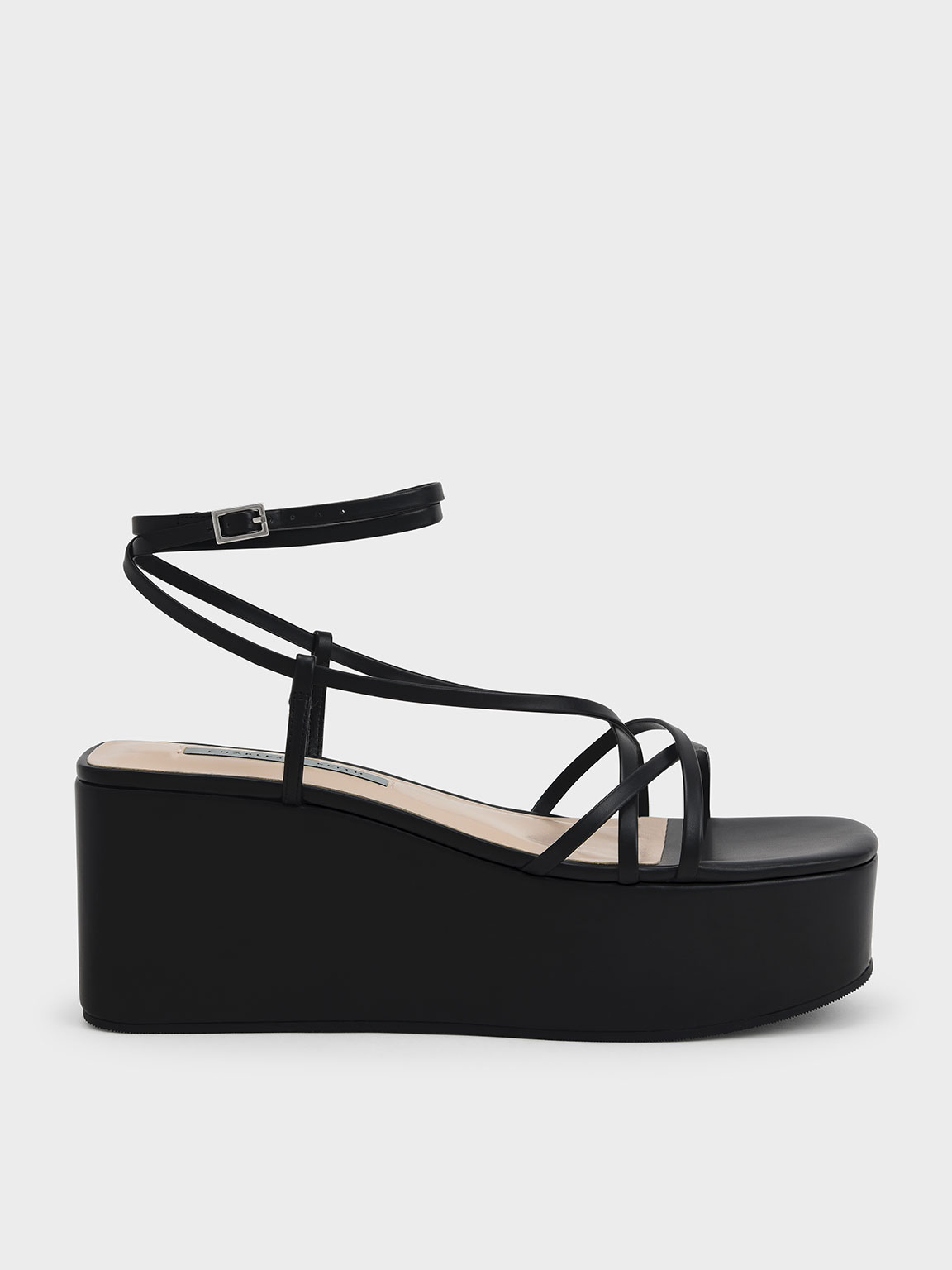 Black flatform wedges on sale