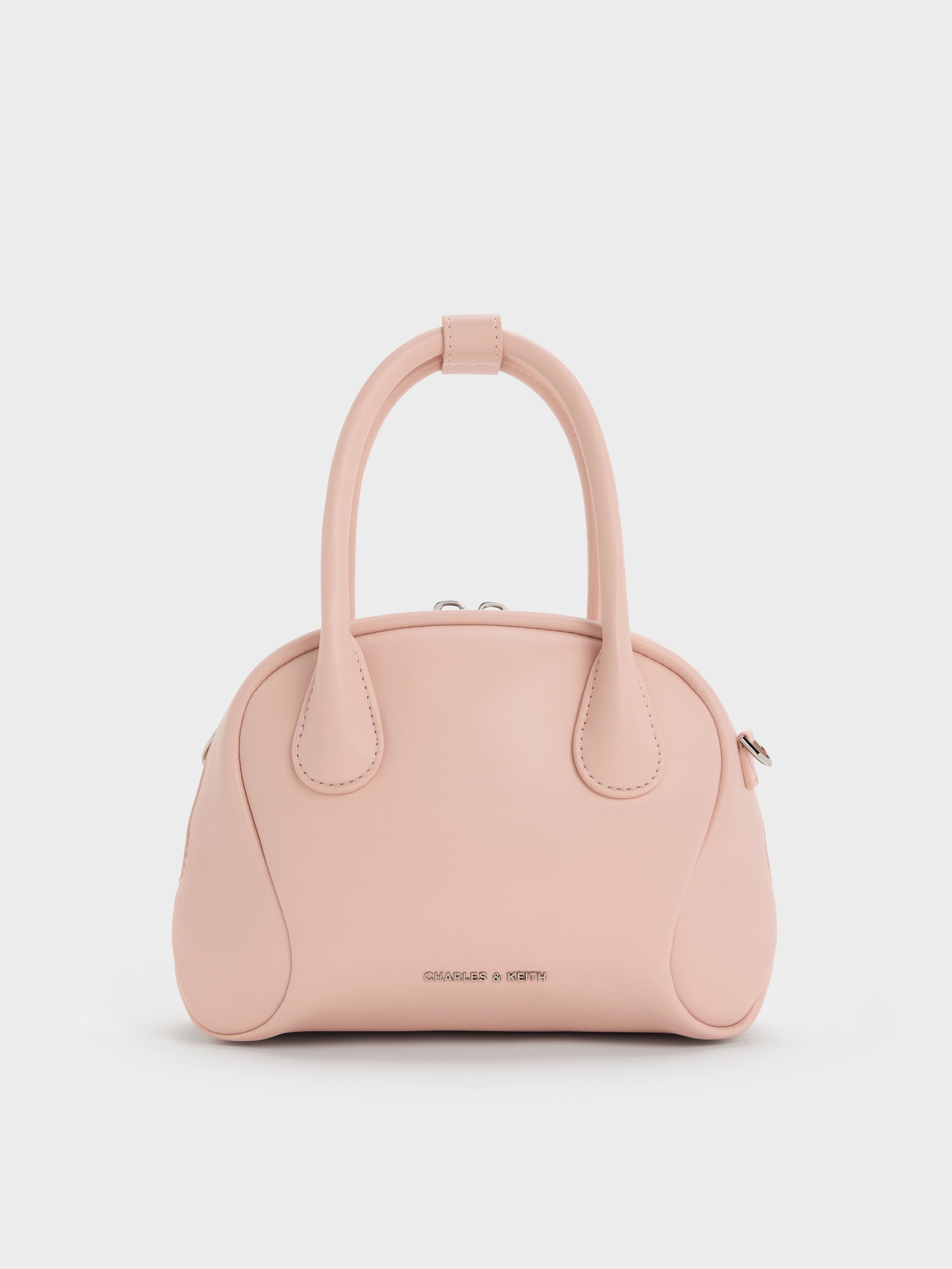 Charles & Keith - Nelly Bowling Bag In Pink