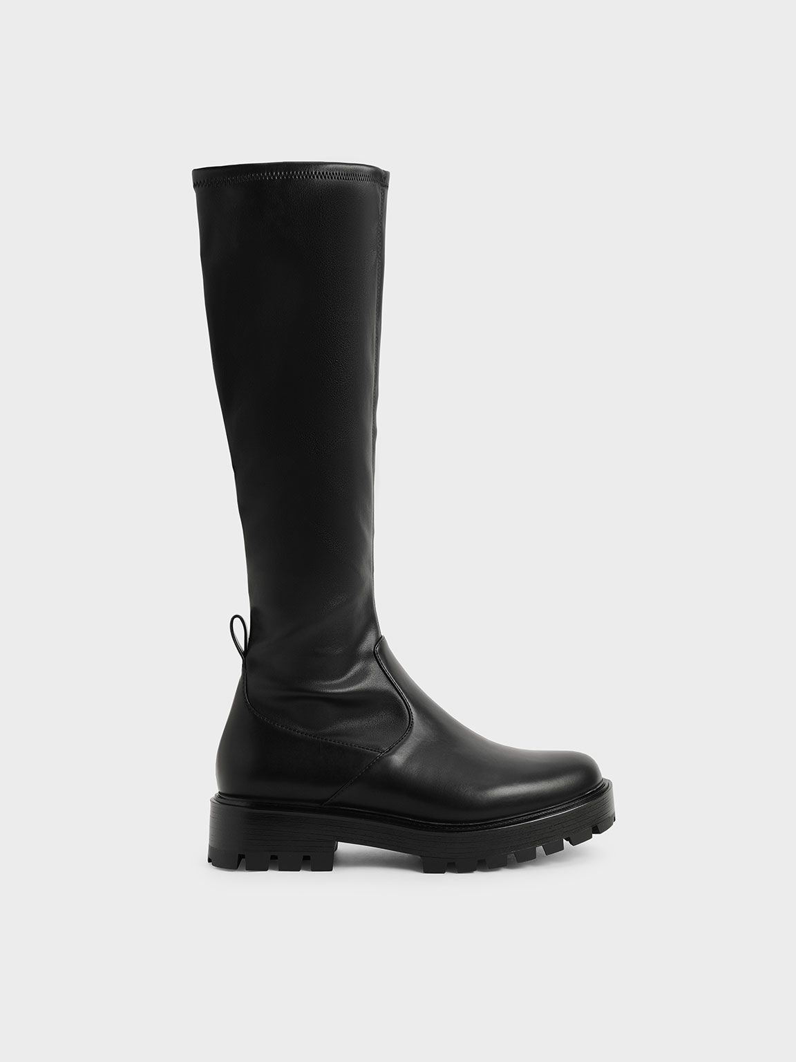 Black Knee-High Boots | CHARLES & KEITH