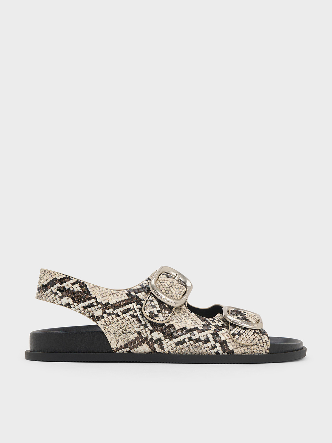CHARLES&KEITH llic Buckled Slingback Sandals/送料込 Black Box Buckled Slingback Sandals - CHARLES & KEITH US