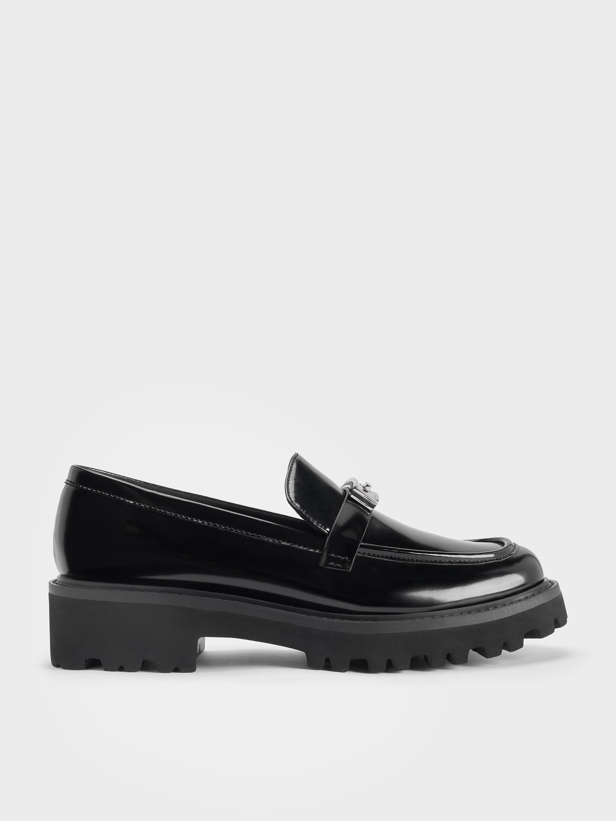 Black Box Lando Metallic-Accent Platform Loafers - Black Box
