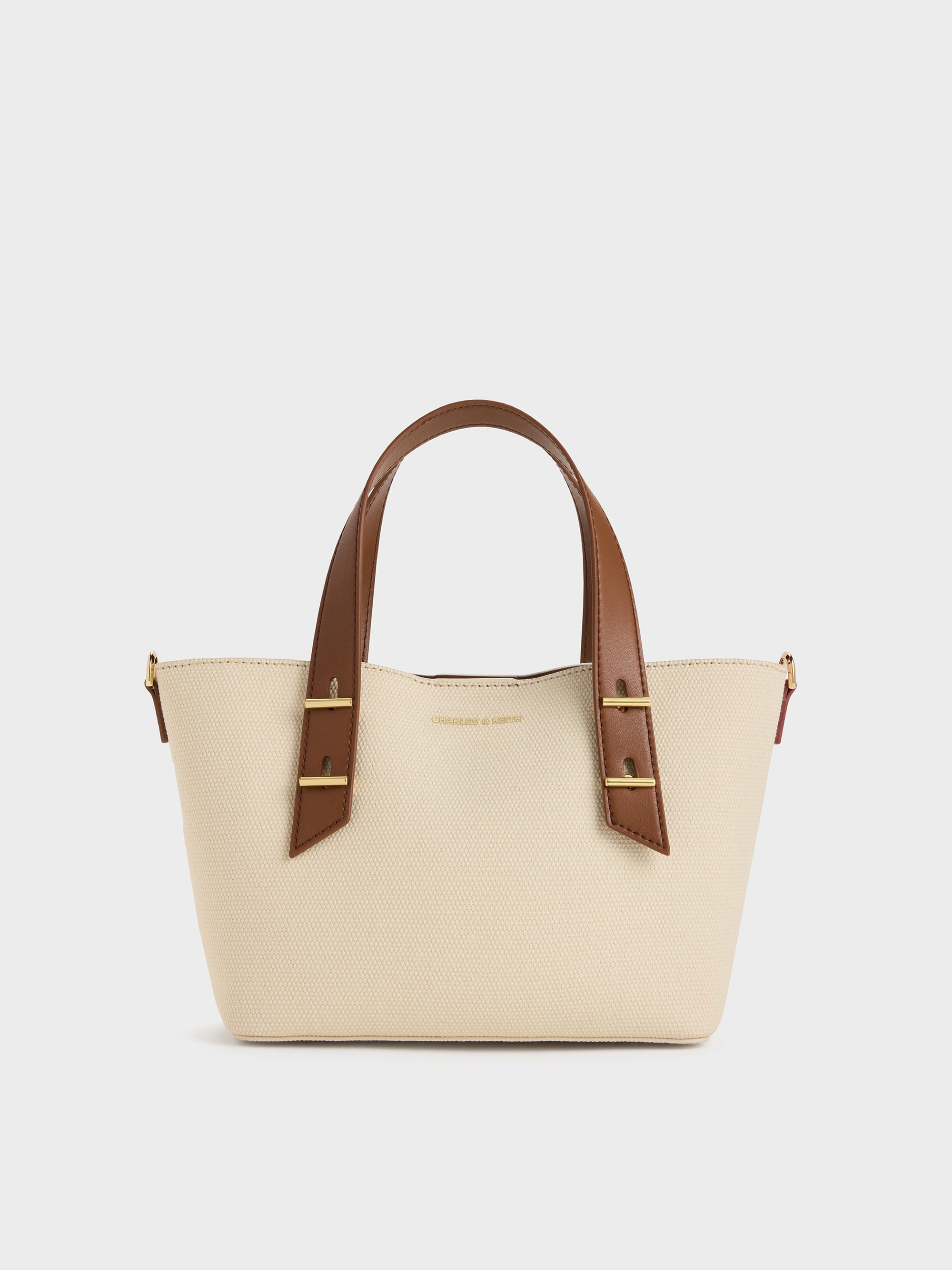 Mini Bolsa Tote Shania em Lona - Multicolorido - CHARLES & KEITH BR
