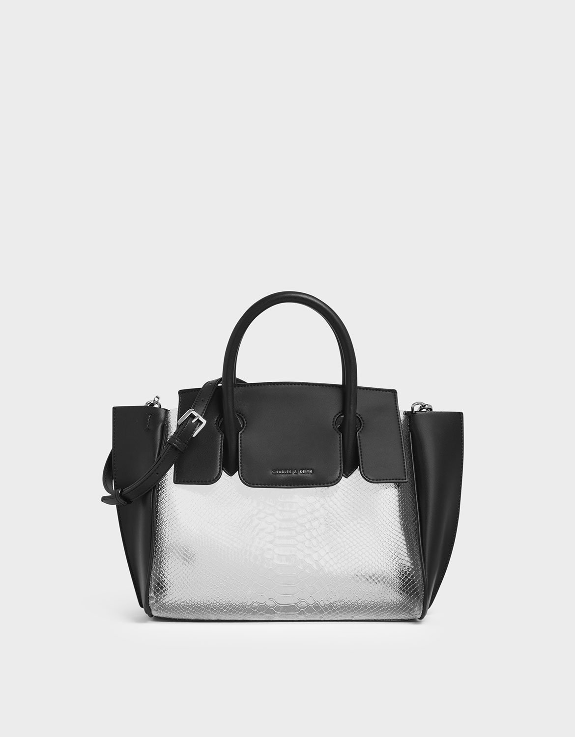 black snake print handbag