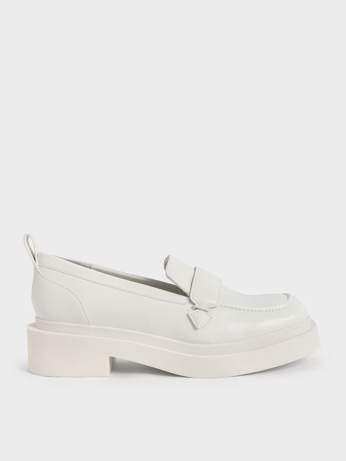 Charles & Keith Platform Penny Loafers In Chalk | ModeSens