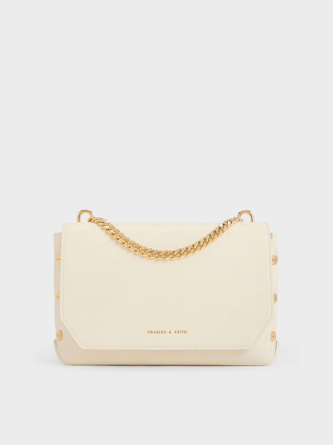 Charles & Keith Clea Chain-handle Bag In Blue