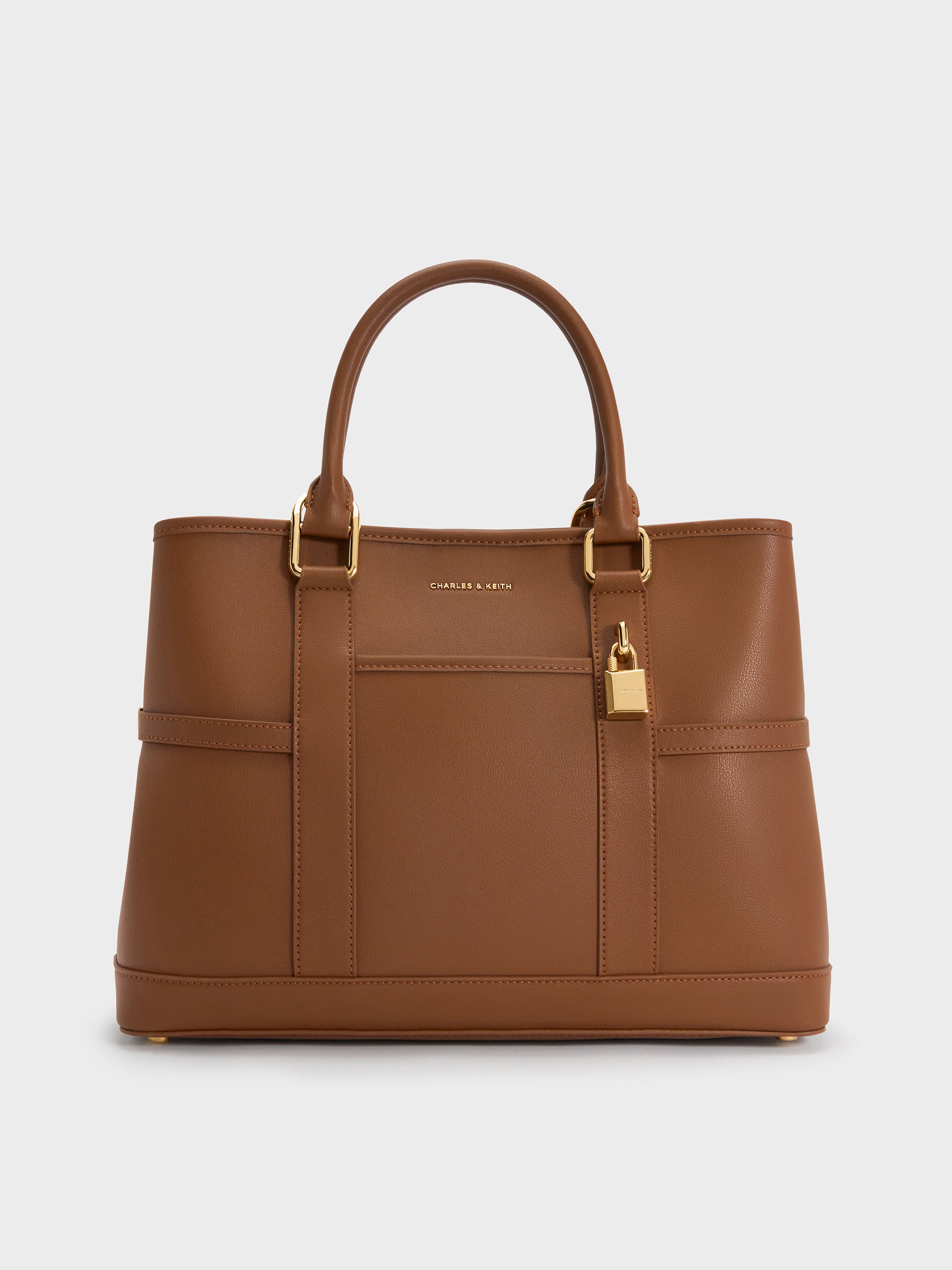 Scottie Tote Bag - Chocolate - CHARLES & KEITH US