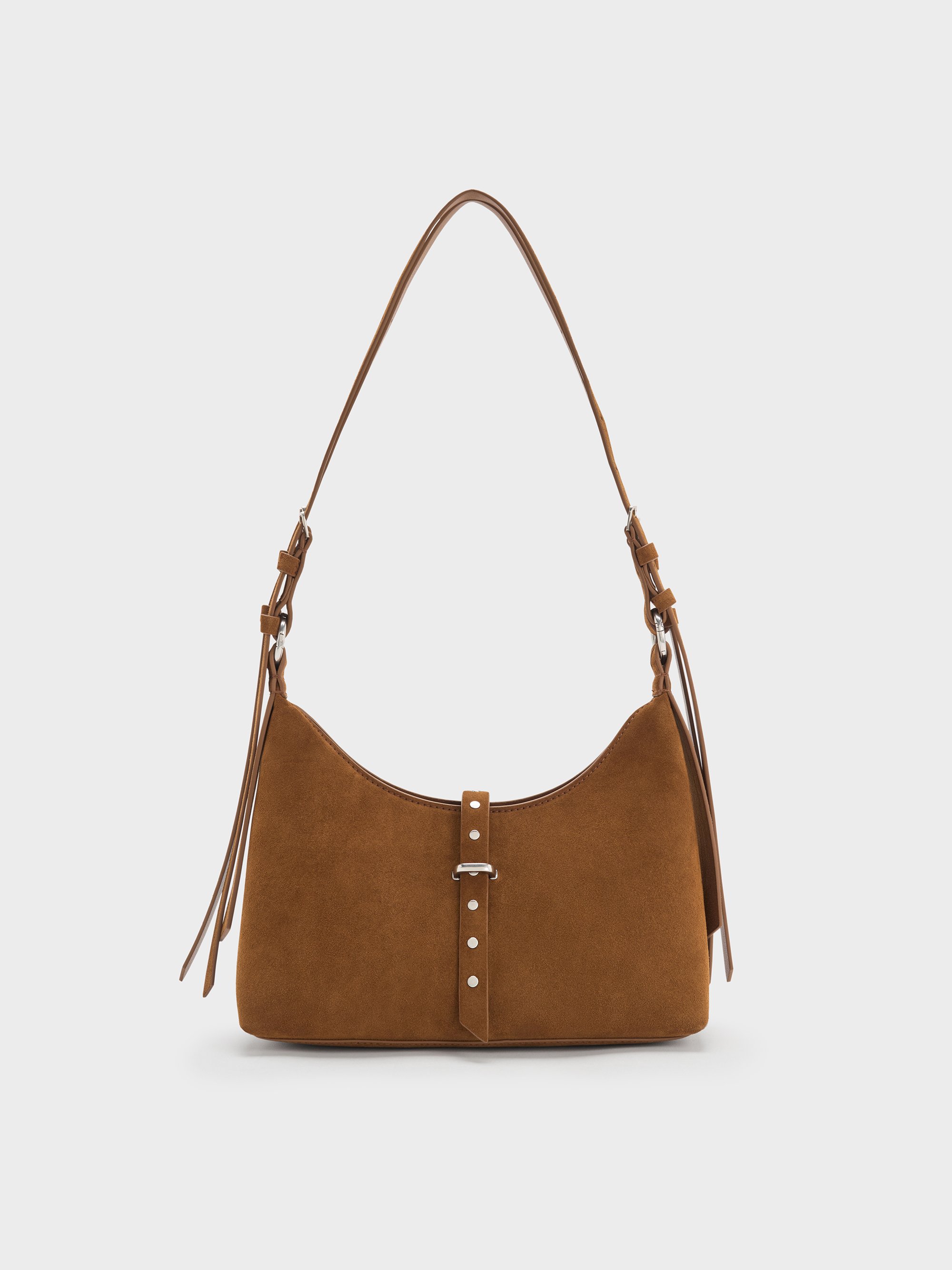 【PORTERNA】Rutin studded shoulder bag Noir Lark Studded Belted Shoulder Bag - CHARLES & KEITH PA