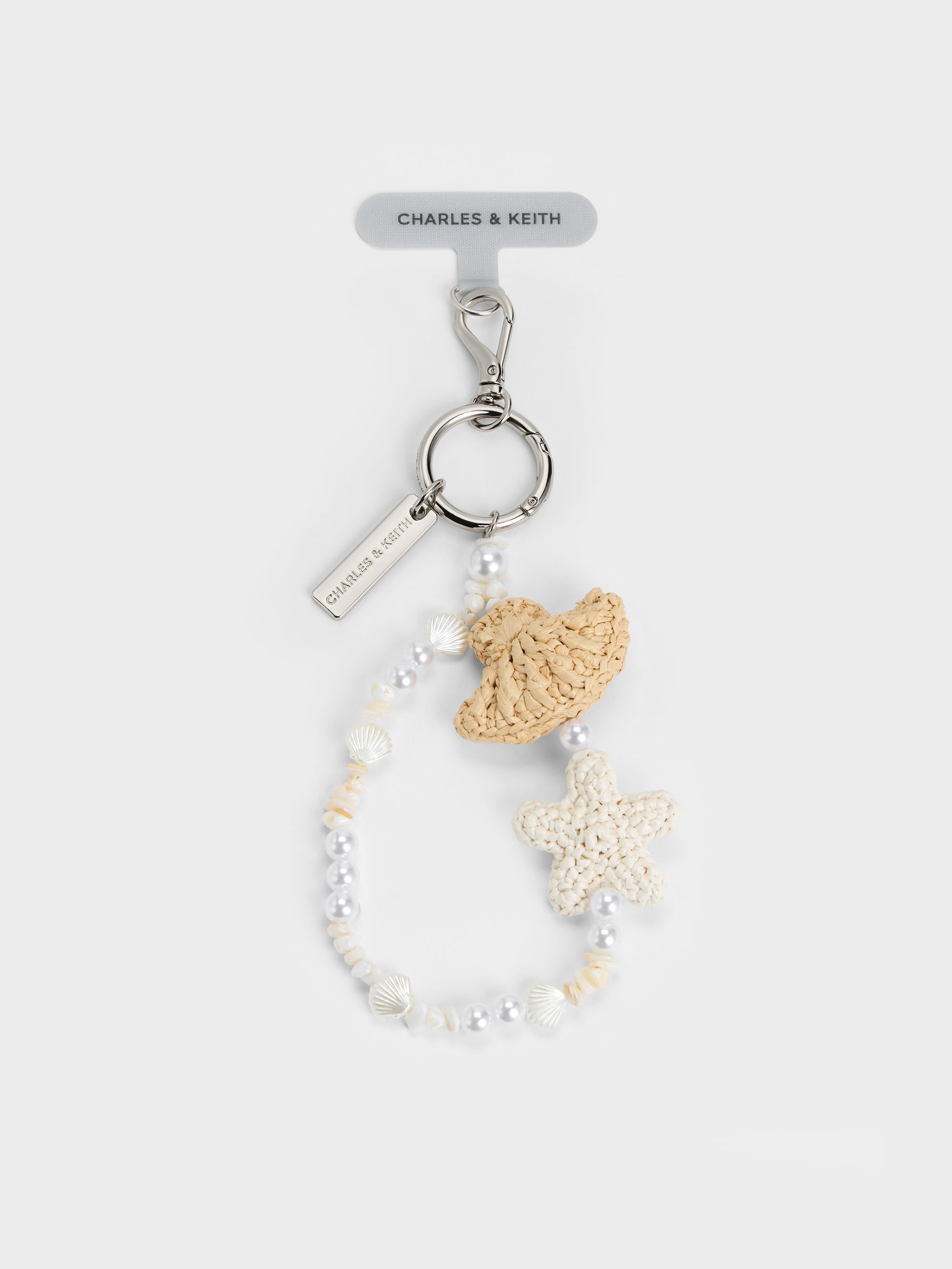 sea‘s song ハンドメイド　貝殻　王冠 Crochet Seashell-Starfish Beaded-Handle Charm - Multi - CHARLES