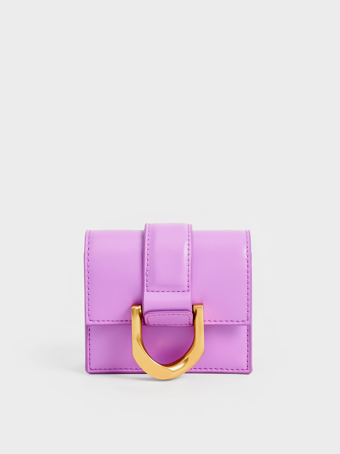 Charles & Keith - Women's Gabine Chain-Link Card Holder, Violet, Xxs