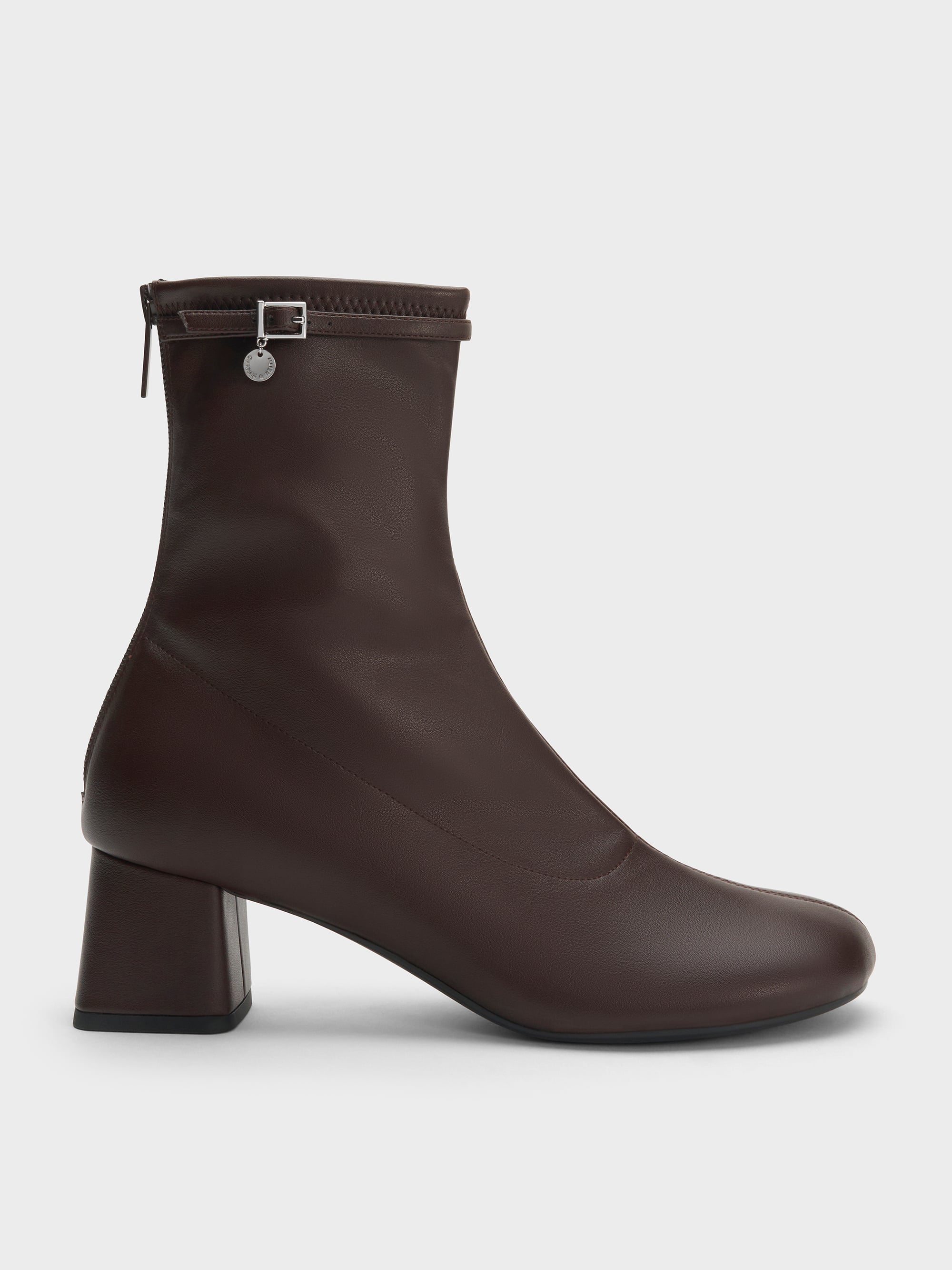 CHARLES & KEITH - Belted Block-Heel Ankle Boots