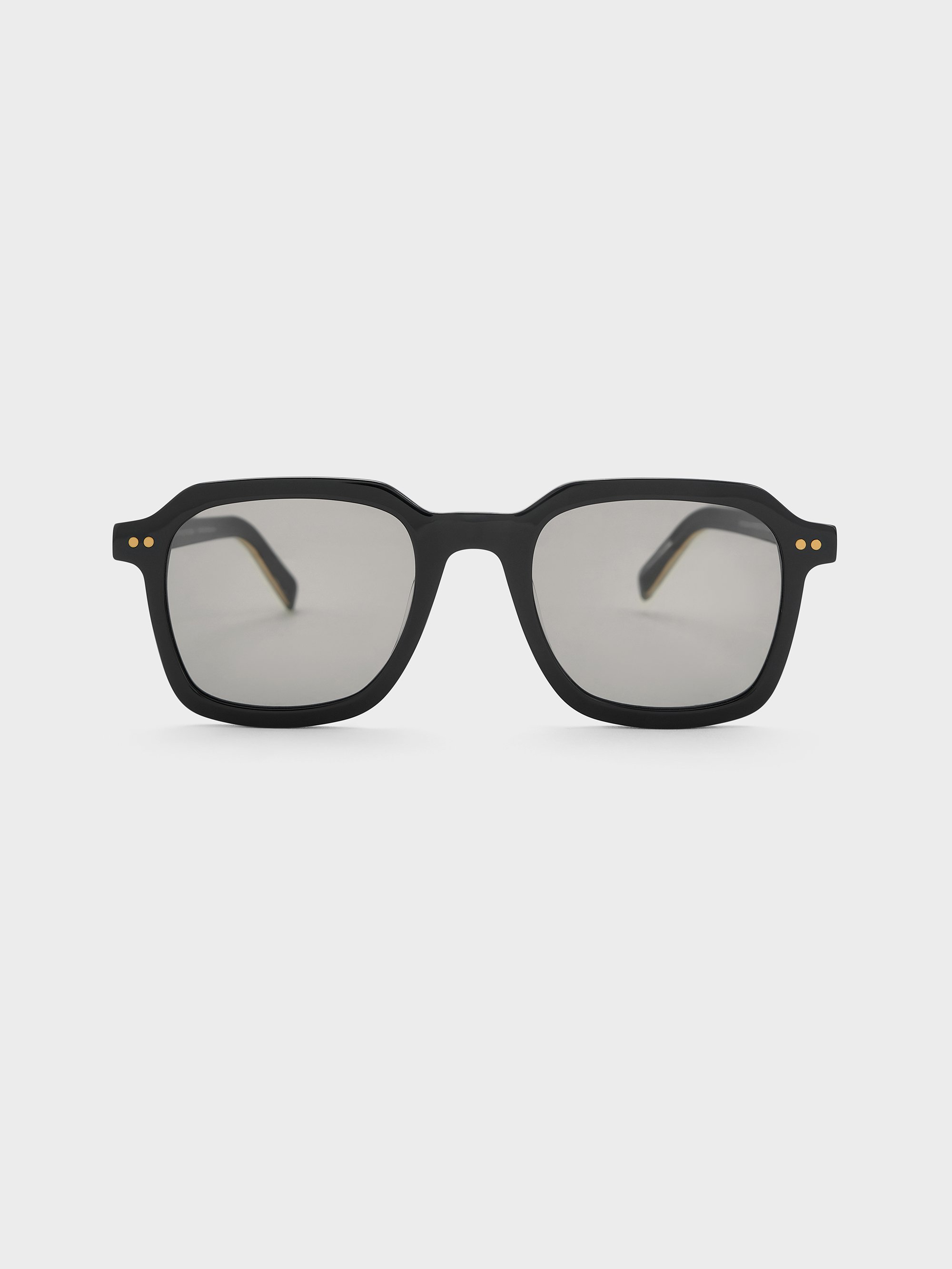 Charles & Keith - Leighton Recycled Acetate Square Sunglasses In Black