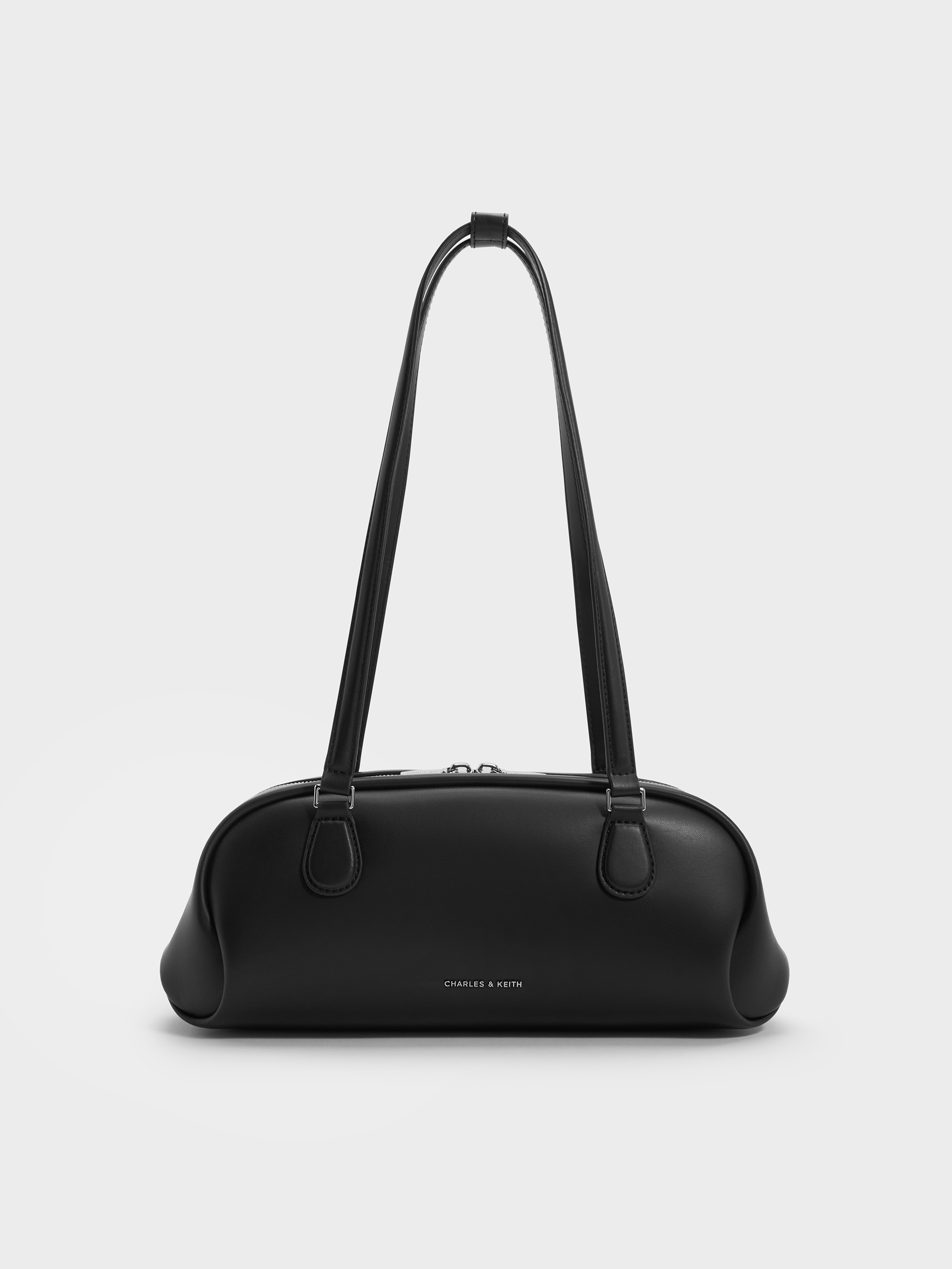 Noir Nelly Elongated Shoulder Bag - Noir - Bags - CHARLES & KEITH KR