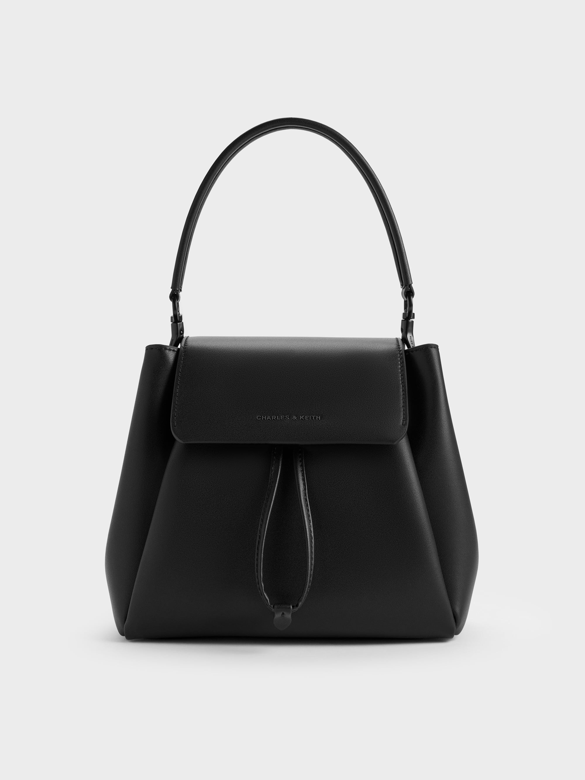 Hanya Top-Handle Backpack - Jet Black - CHARLES & KEITH SG