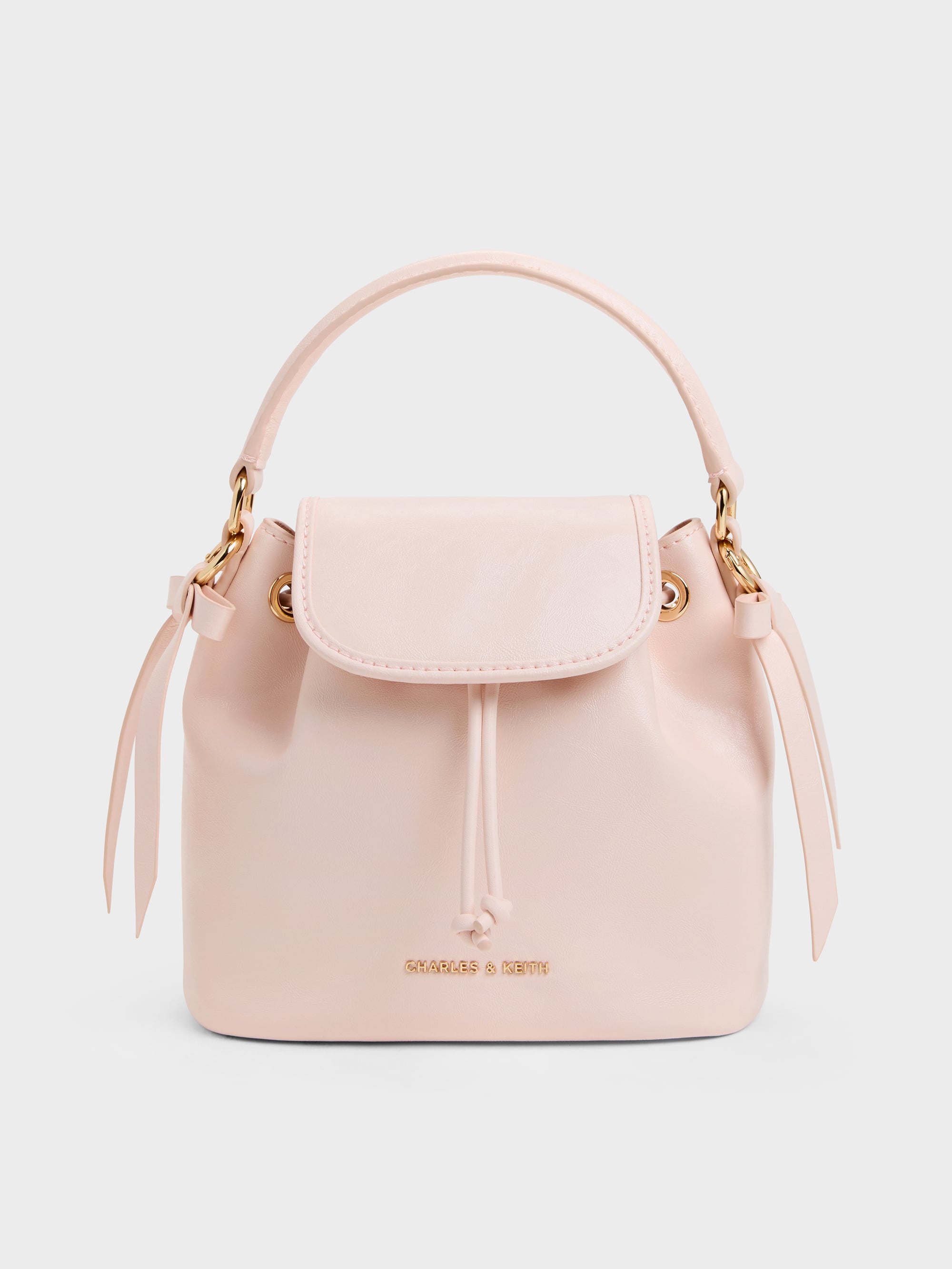 Dalia Bow Top Handle Bag - Soft Pink - CHARLES & KEITH US