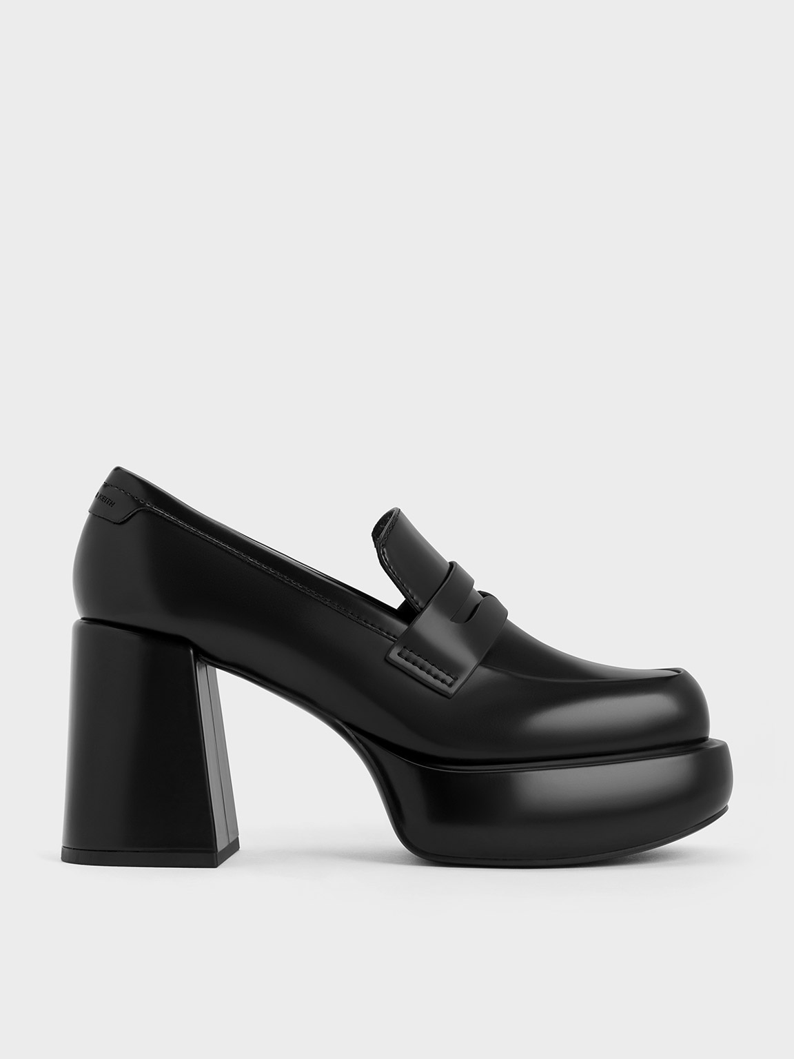 Charles & Keith Monique Platform Loafer Pumps In Black Box