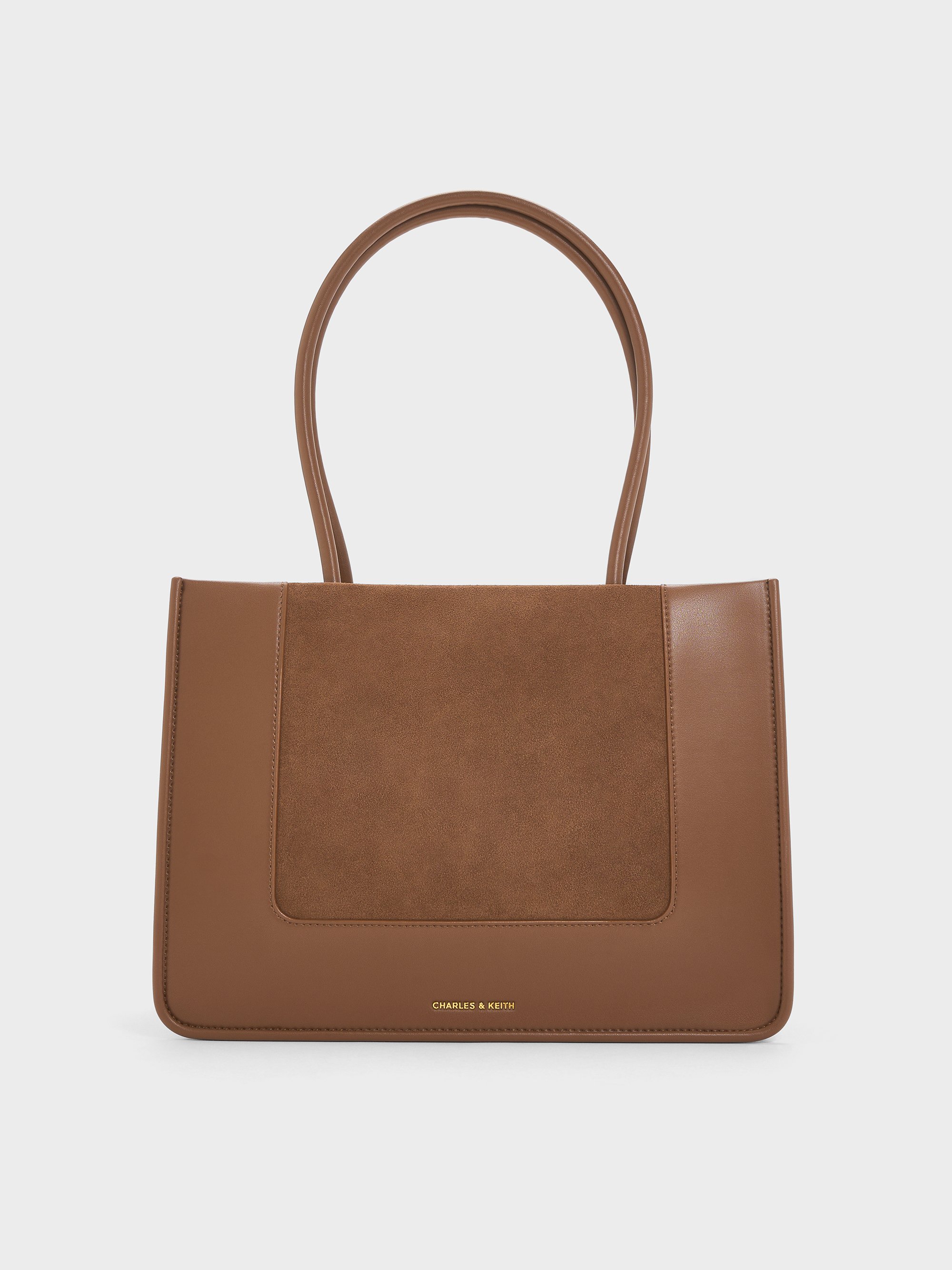 Charles & Keith - Daylla Recycled Suede Tote Bag In Brown