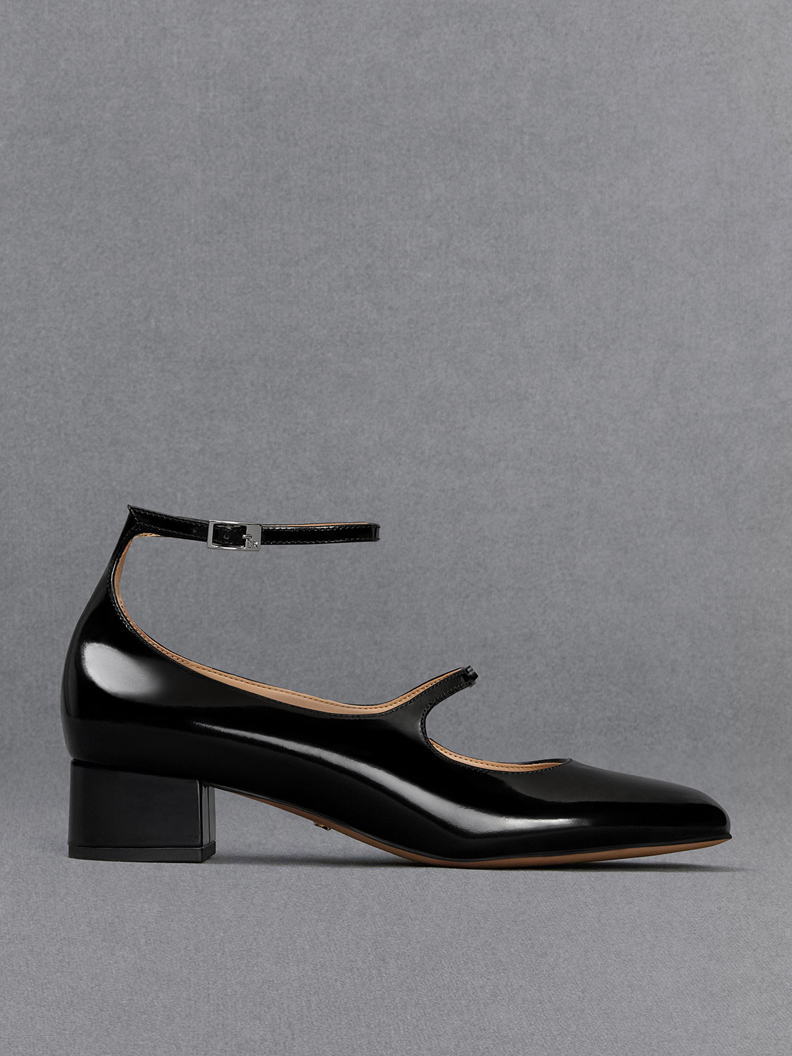 Black Box Claire Leather Mary Jane Pumps | CHARLES & KEITH