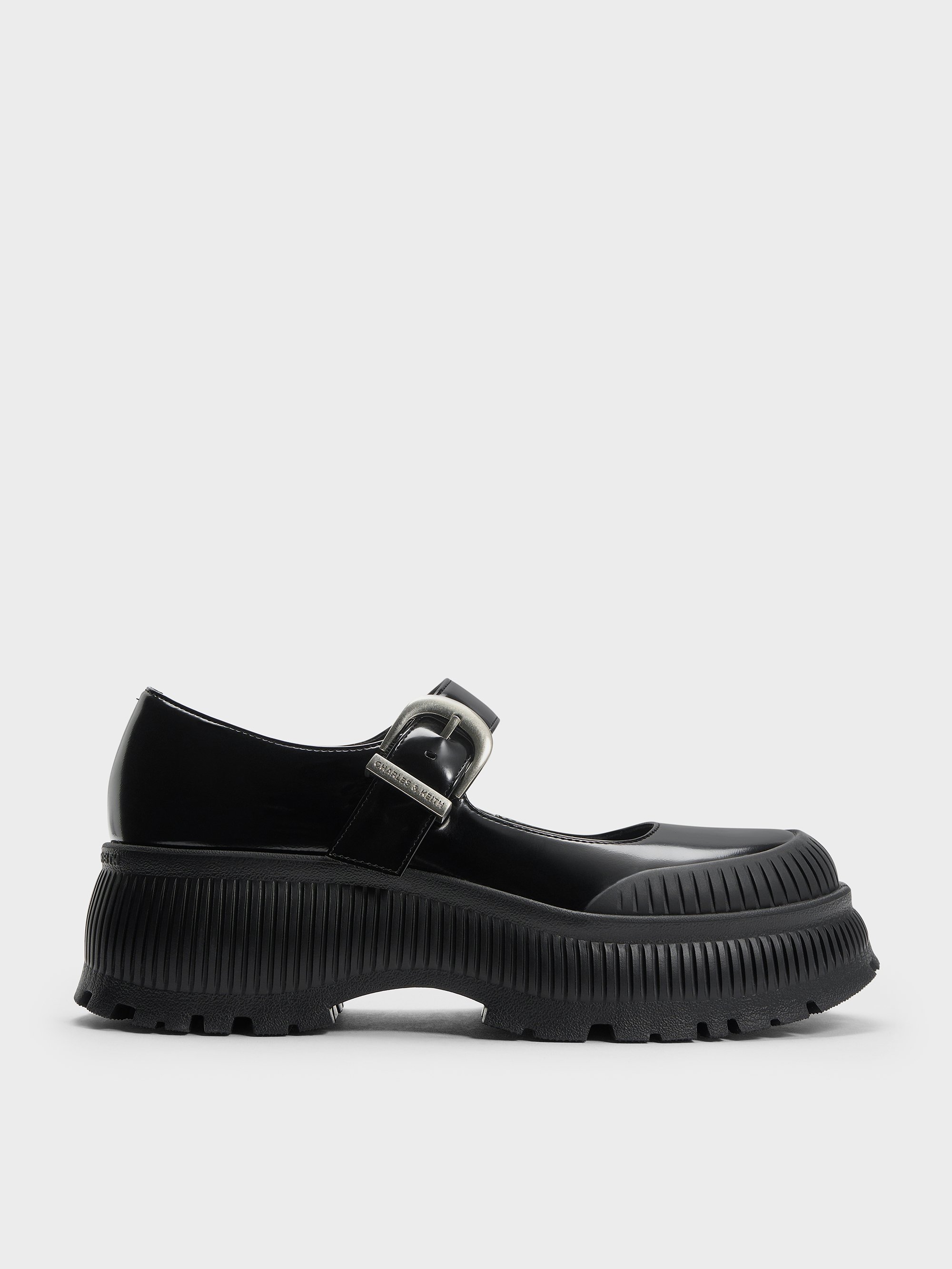 Black Box Darra Ridged-Sole Platform Mary Janes - CHARLES