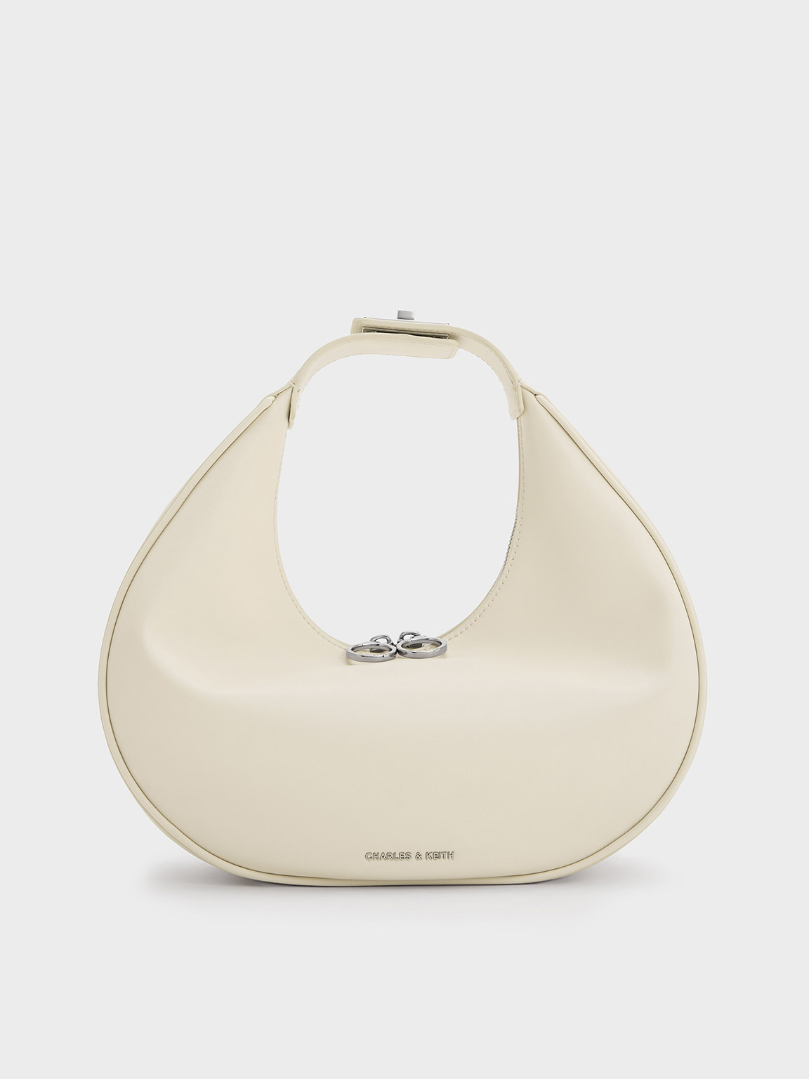 Chalk Crescent Hobo Bag - CHARLES & KEITH TW
