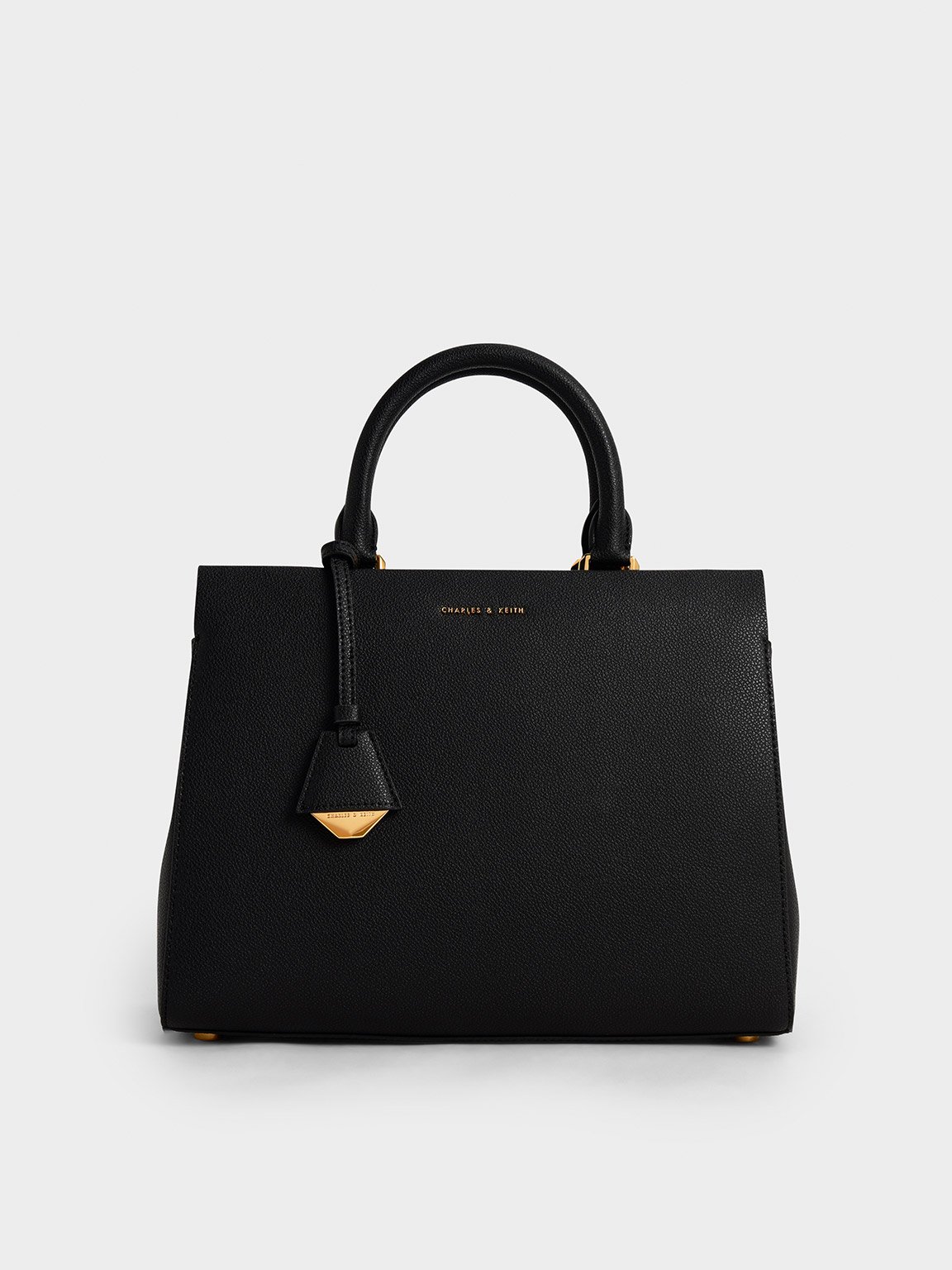 Black Mirabelle Structured Handbag | CHARLES & KEITH