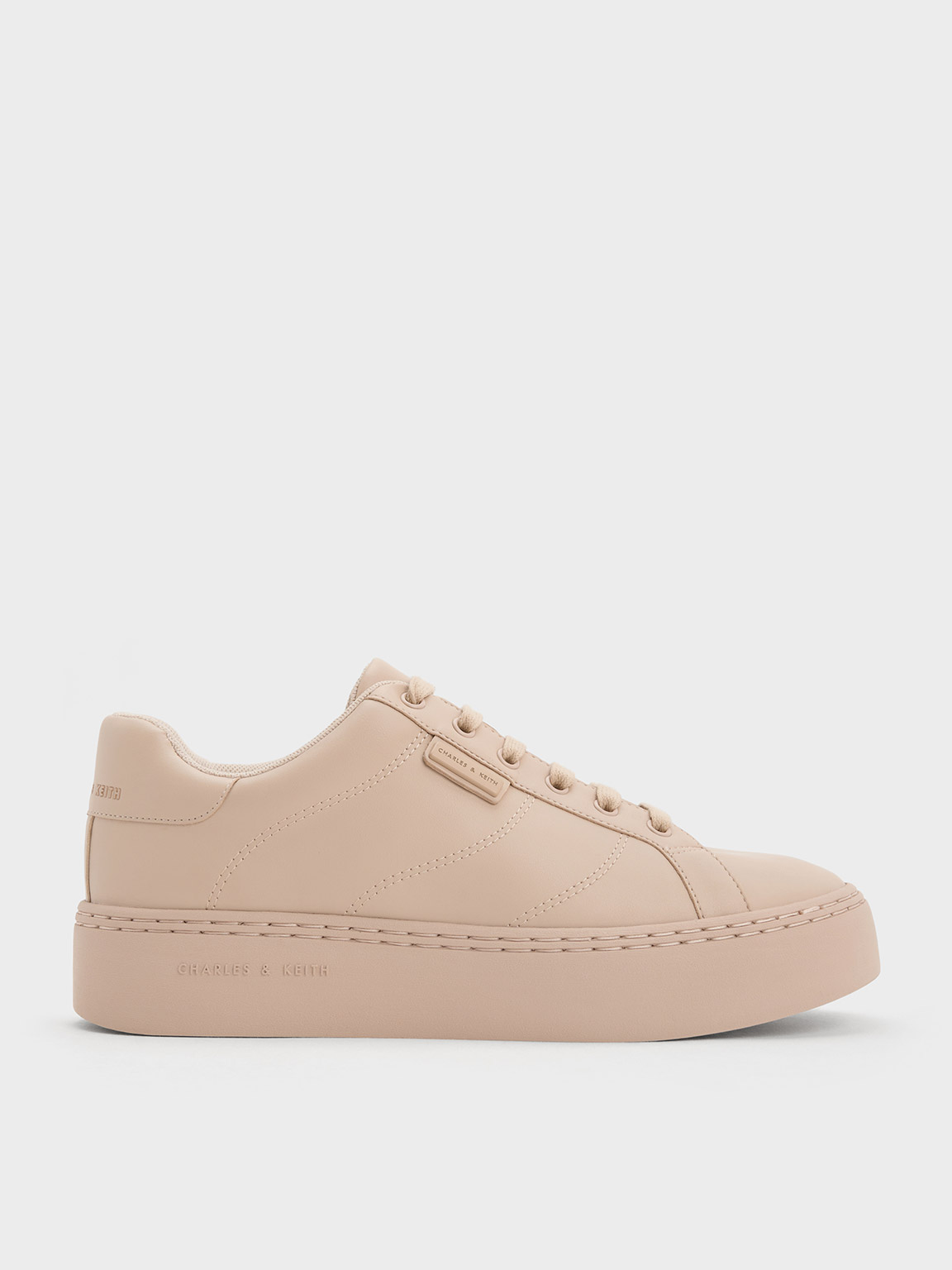 Beige Lace Up Sneakers CHARLES KEITH ZA