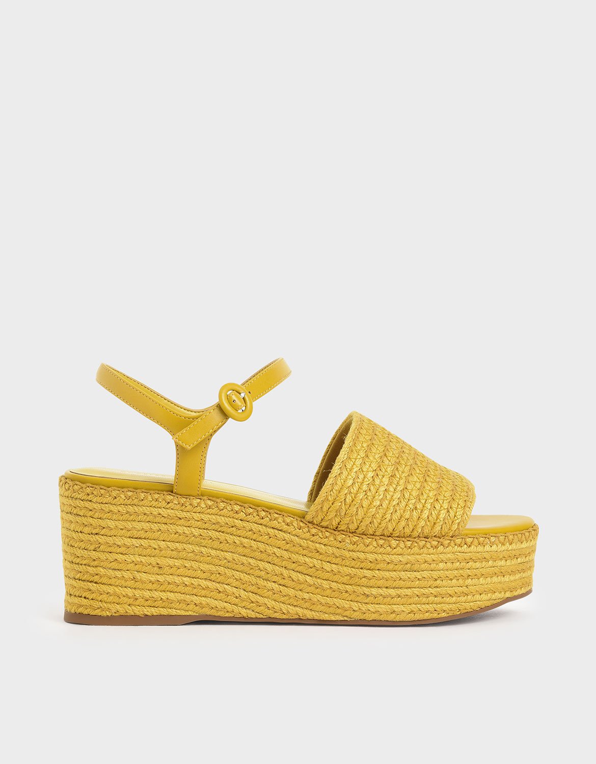Yellow EspadrillePlatformSandals CHARLES & KEITH SG