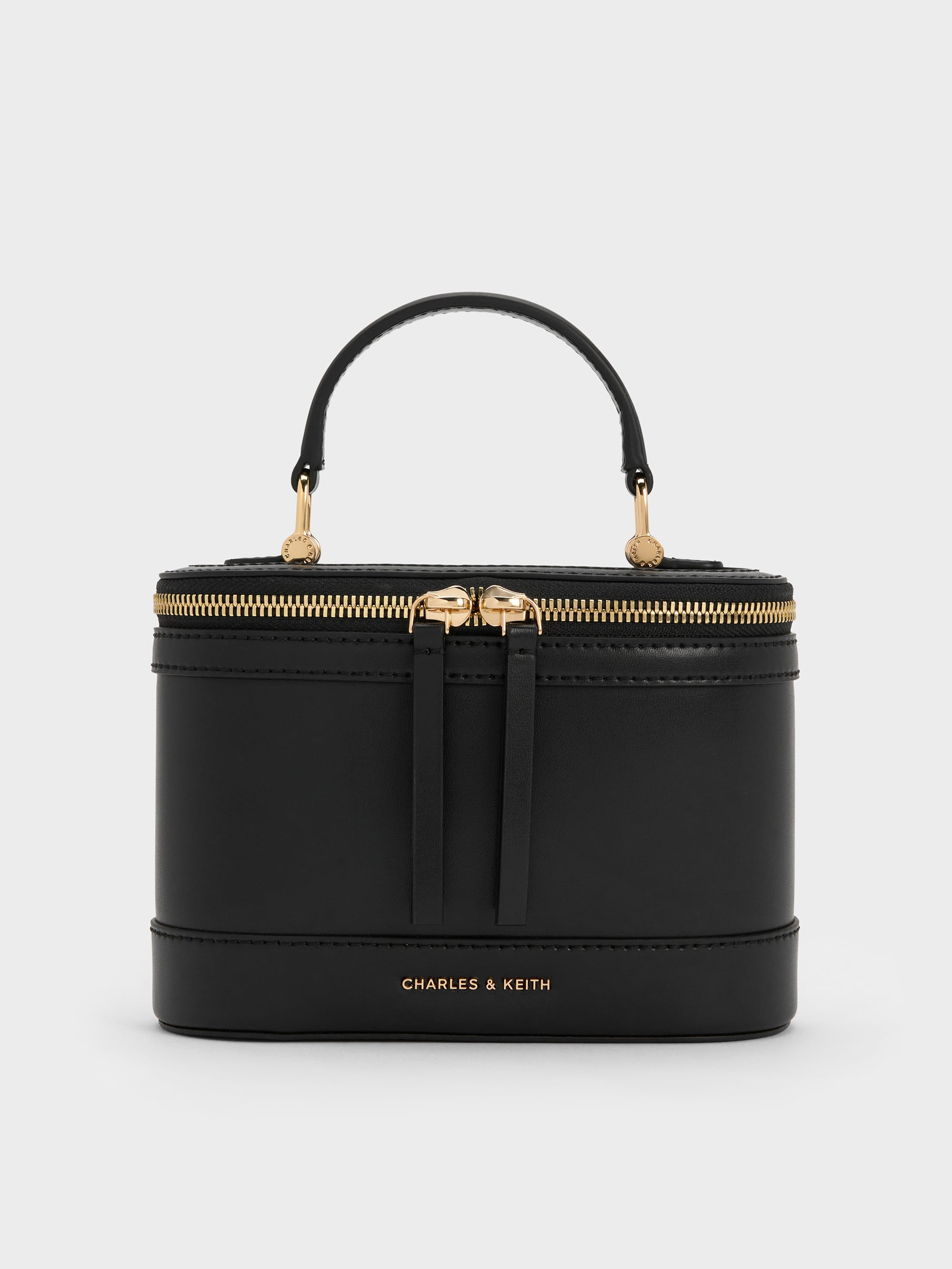 Enola Top Handle Vanity Bag - Black - CHARLES & KEITH US
