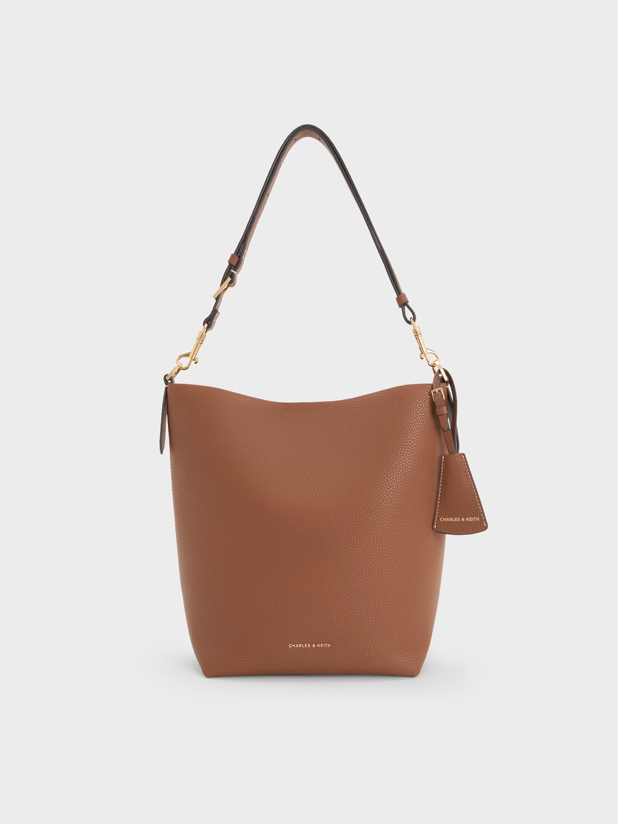Charles & Keith - Beryl Bucket Bag In Brown