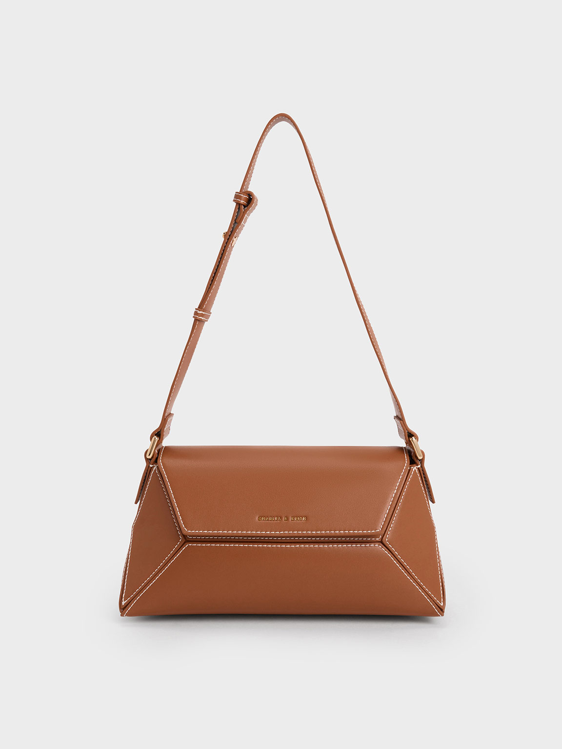 Chocolate Quilted Two-Way Zip Mini Bag - CHARLES & KEITH US