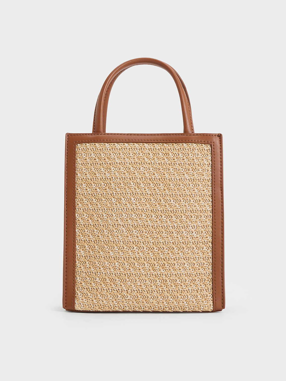 Multicoloured Raffia Double Handle Tote Bag - CHARLES & KEITH US