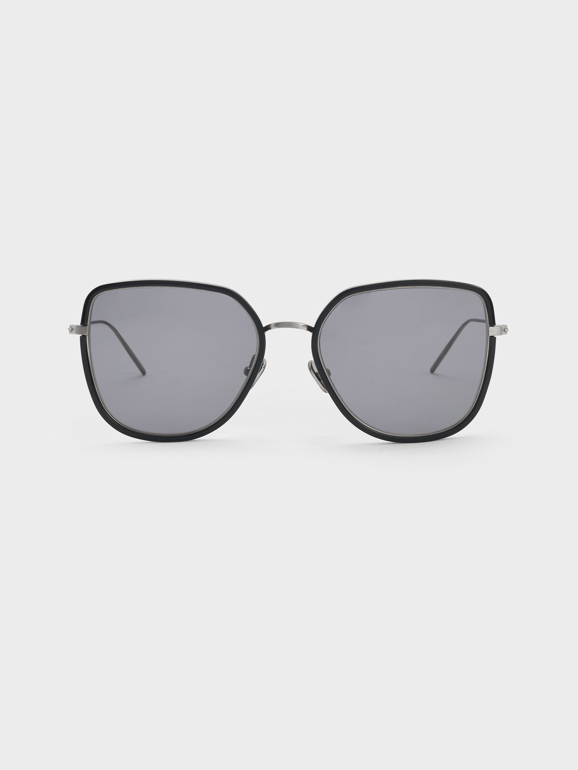 Charles & Keith - Lisbeth Butterfly Sunglasses In Black