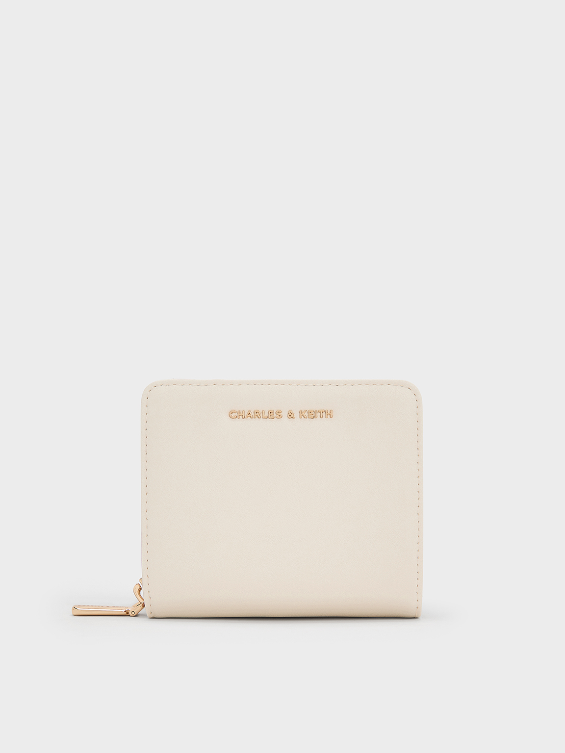 Cream Finley Zip-Around Small Wallet - CHARLES & KEITH MX