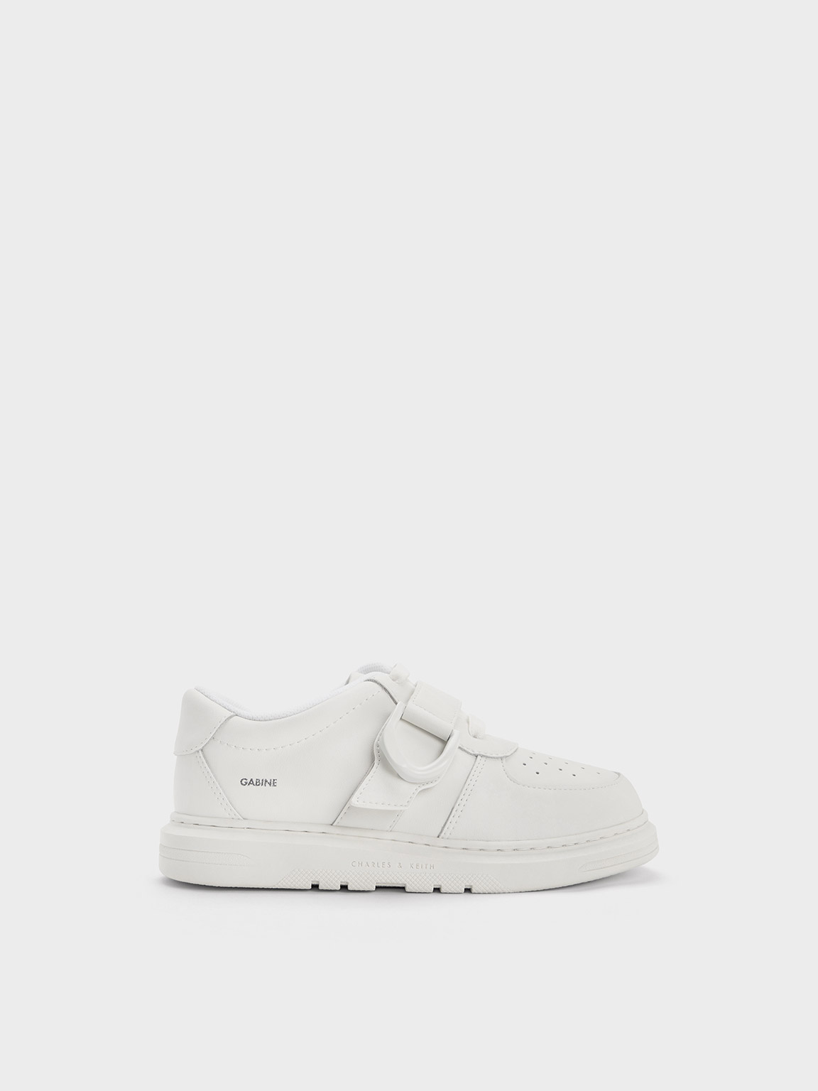 Charles & Keith - Girls' Gabine Leather Low-top Sneaker In White