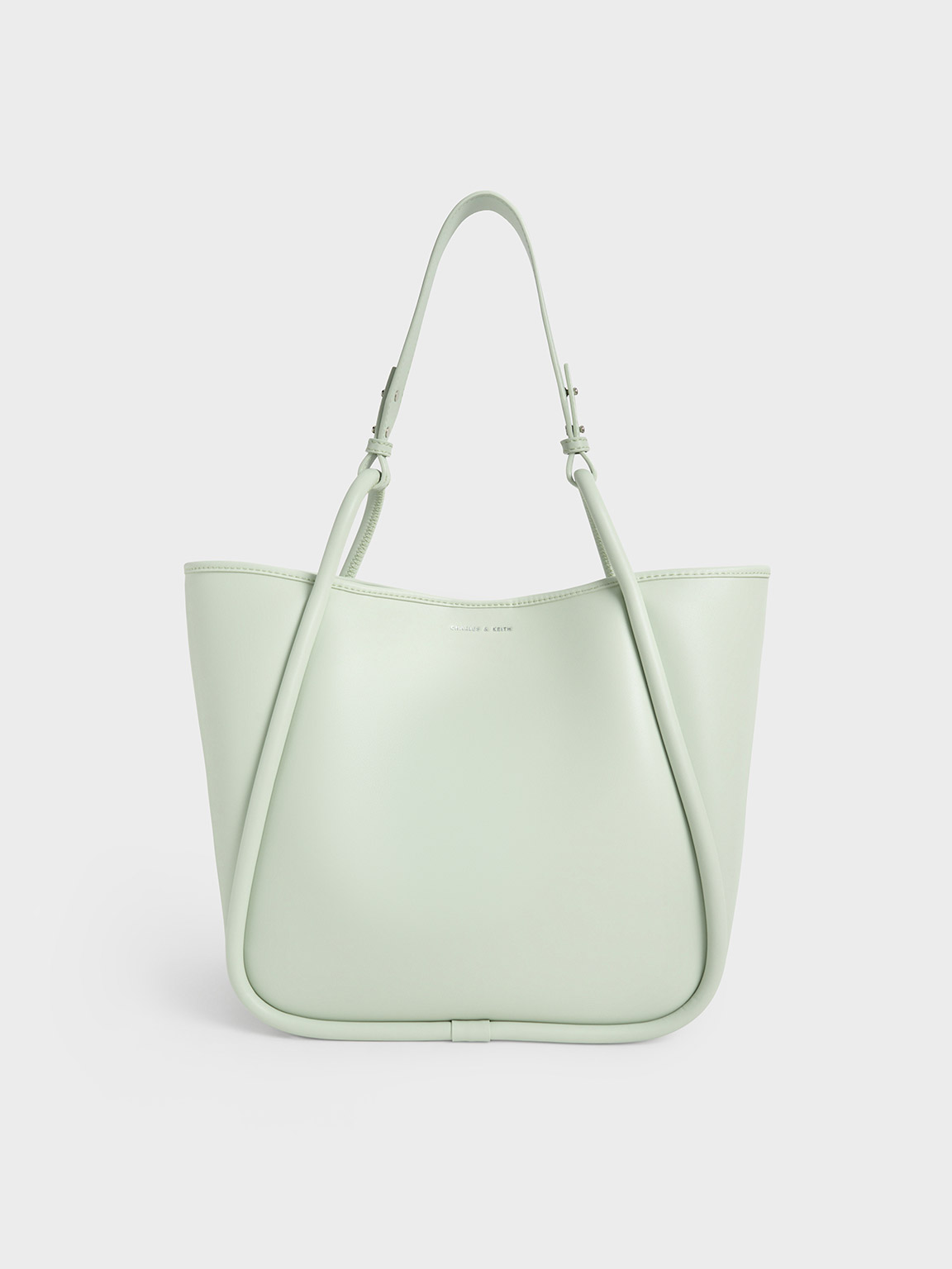 Mint Green Tubular Slouchy Tote Bag | CHARLES & KEITH