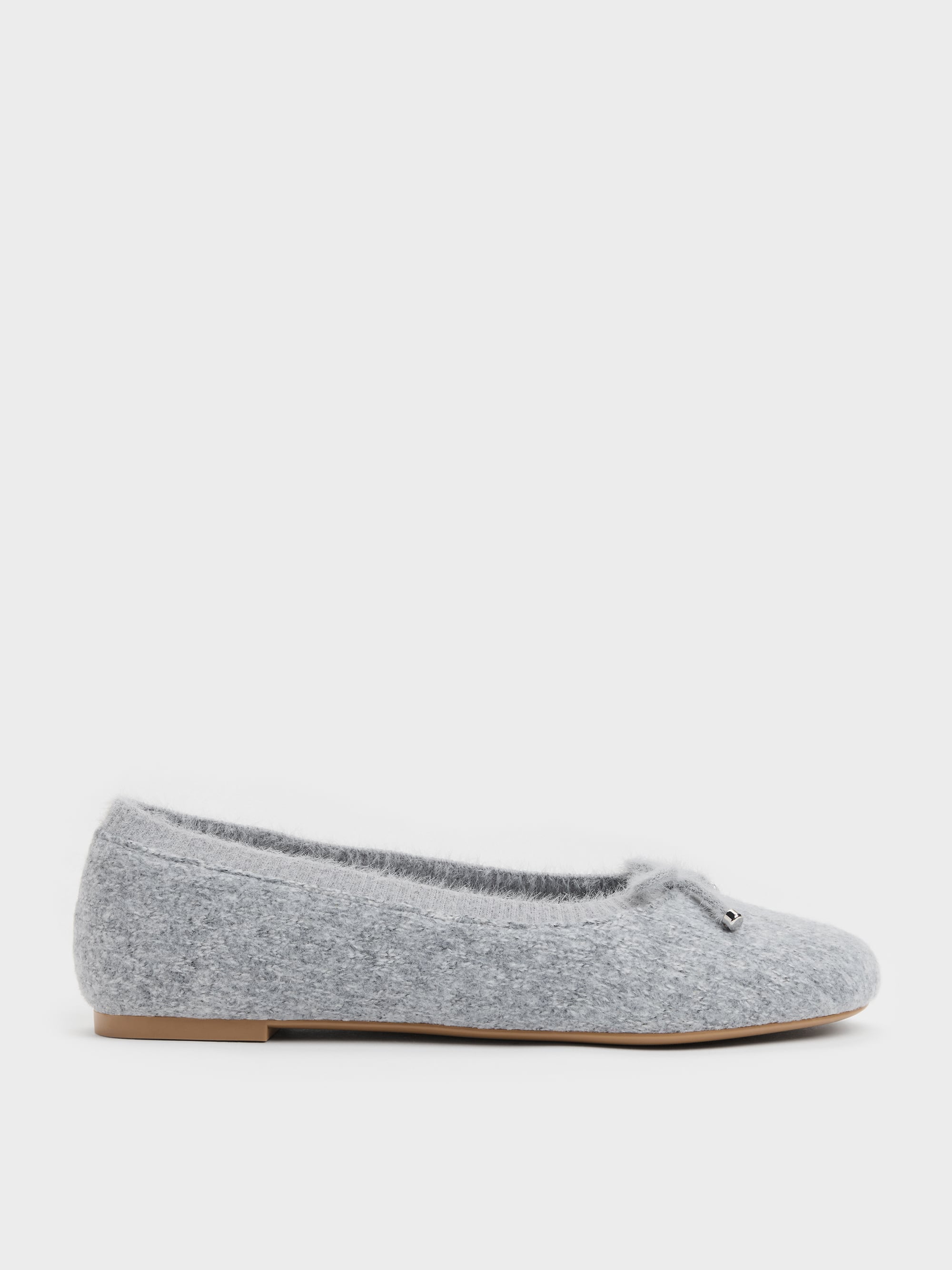 CHARLES & KEITH - Knitted Bow Ballet Flats