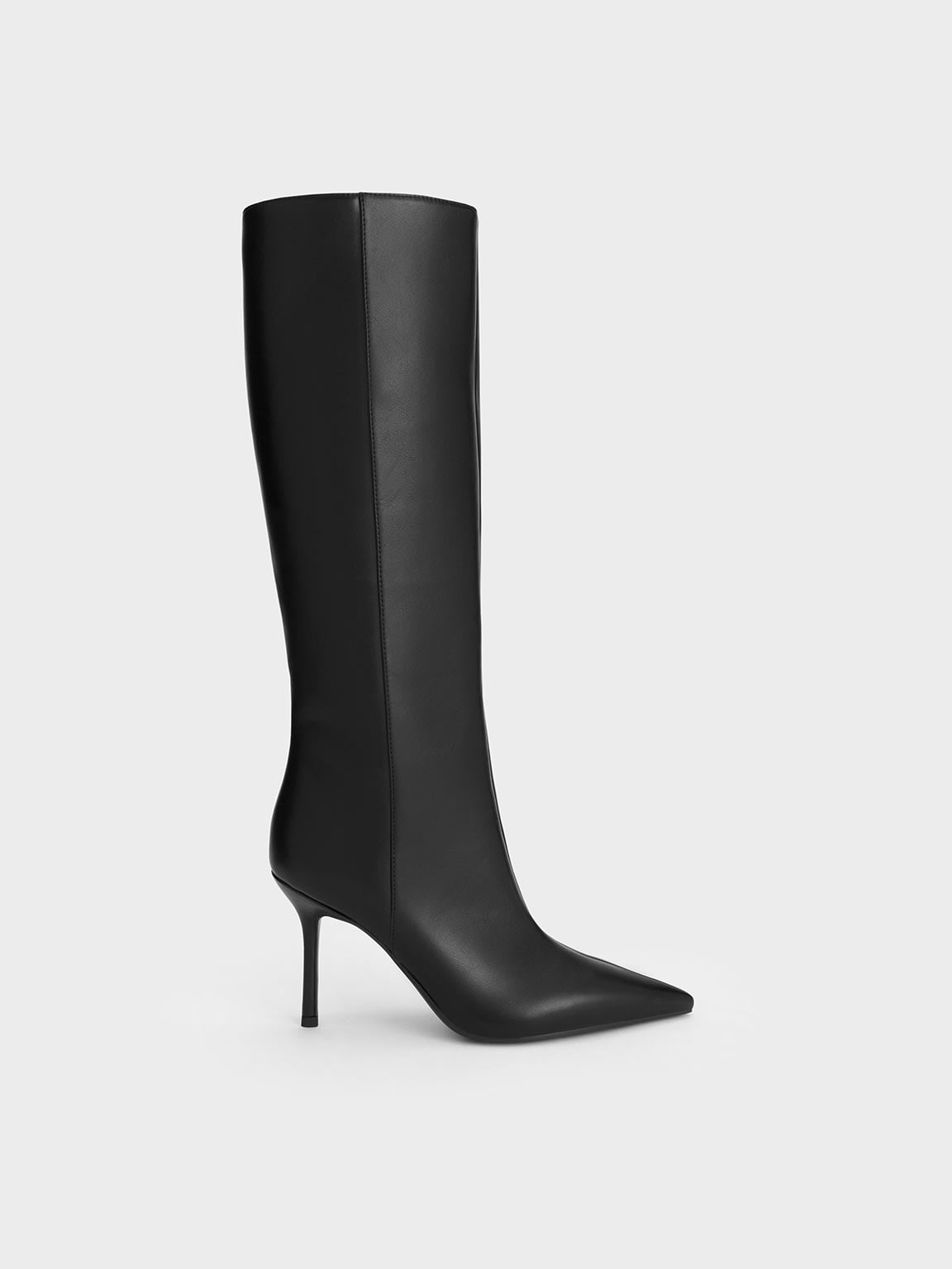 尖頭細跟長靴 - 黑色 | CHARLES & KEITH TW