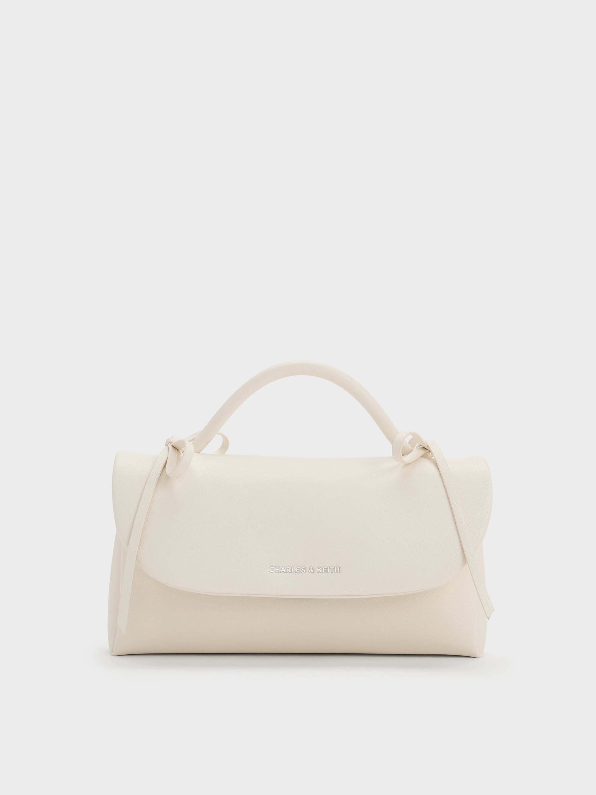 Hazel Bow Wallet On Chain - Cream - CHARLES & KEITH SG