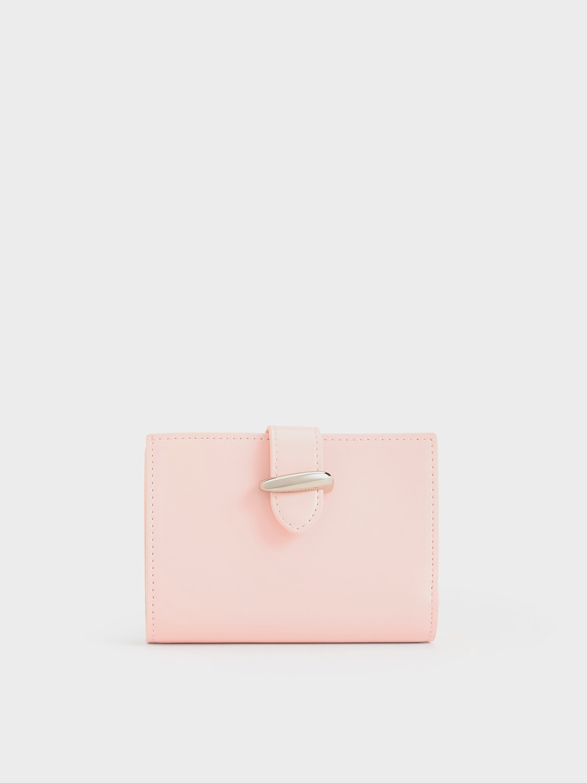 Shop Charles & Keith Lumen Belted Wallet In Light Pink