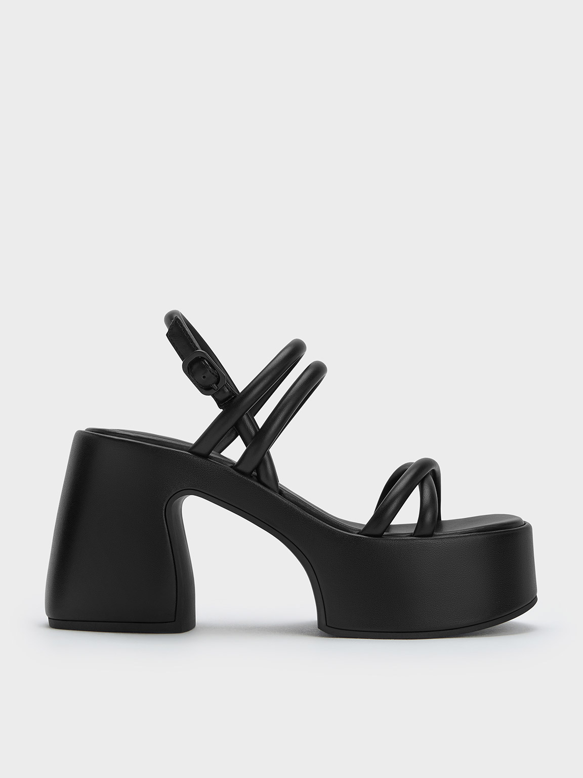 Black Nerissa Tubular Platform Sandals? - CHARLES & KEITH SG