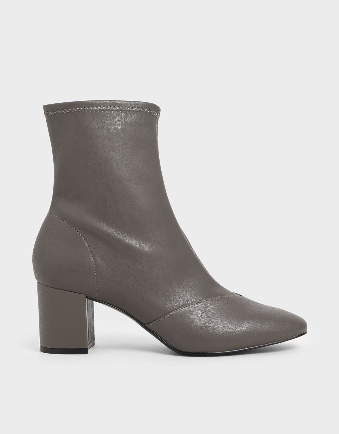 dark grey ankle boots
