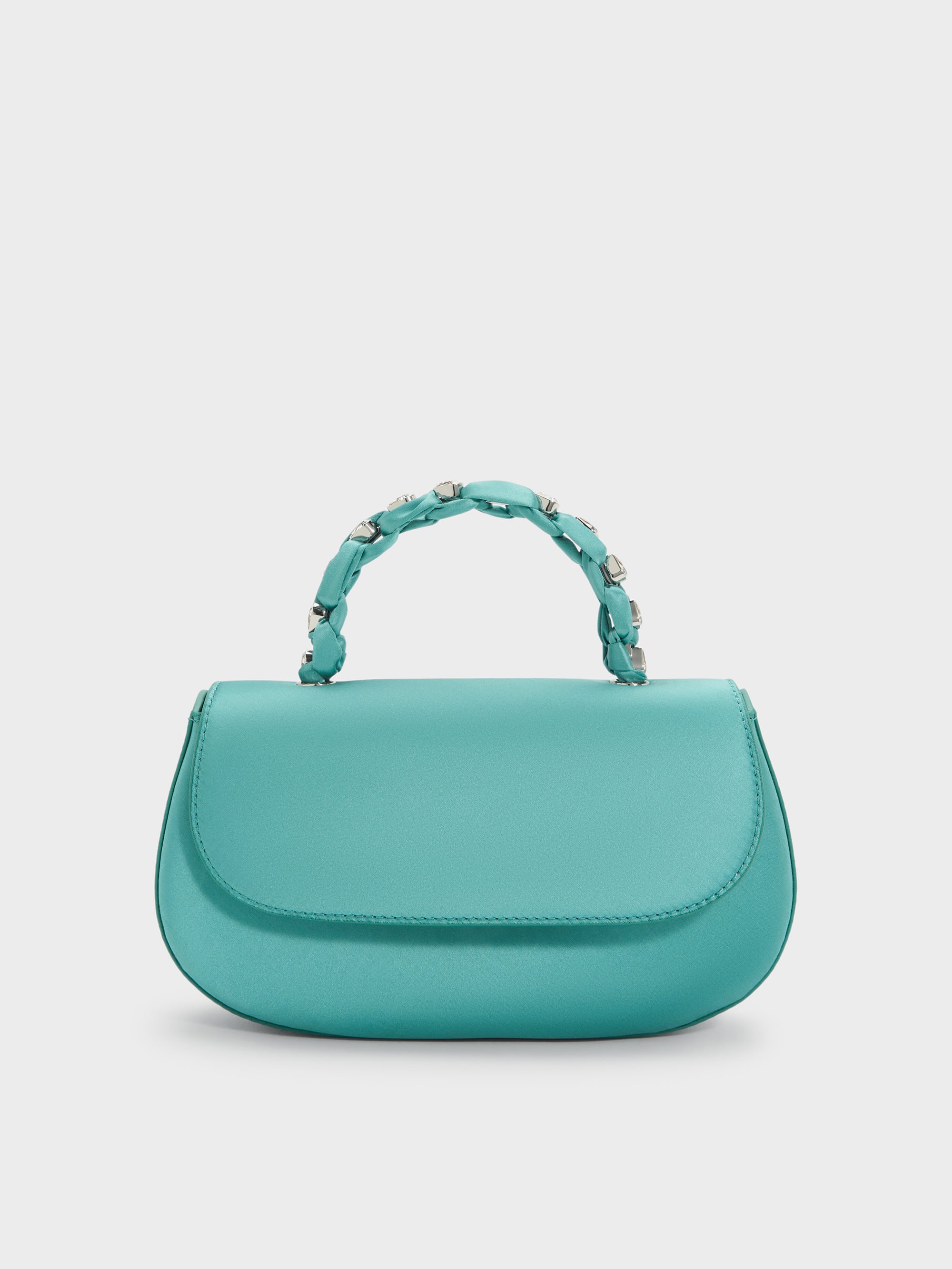 Eilian Braided Top Handle Bag - Teal - CHARLES & KEITH SG