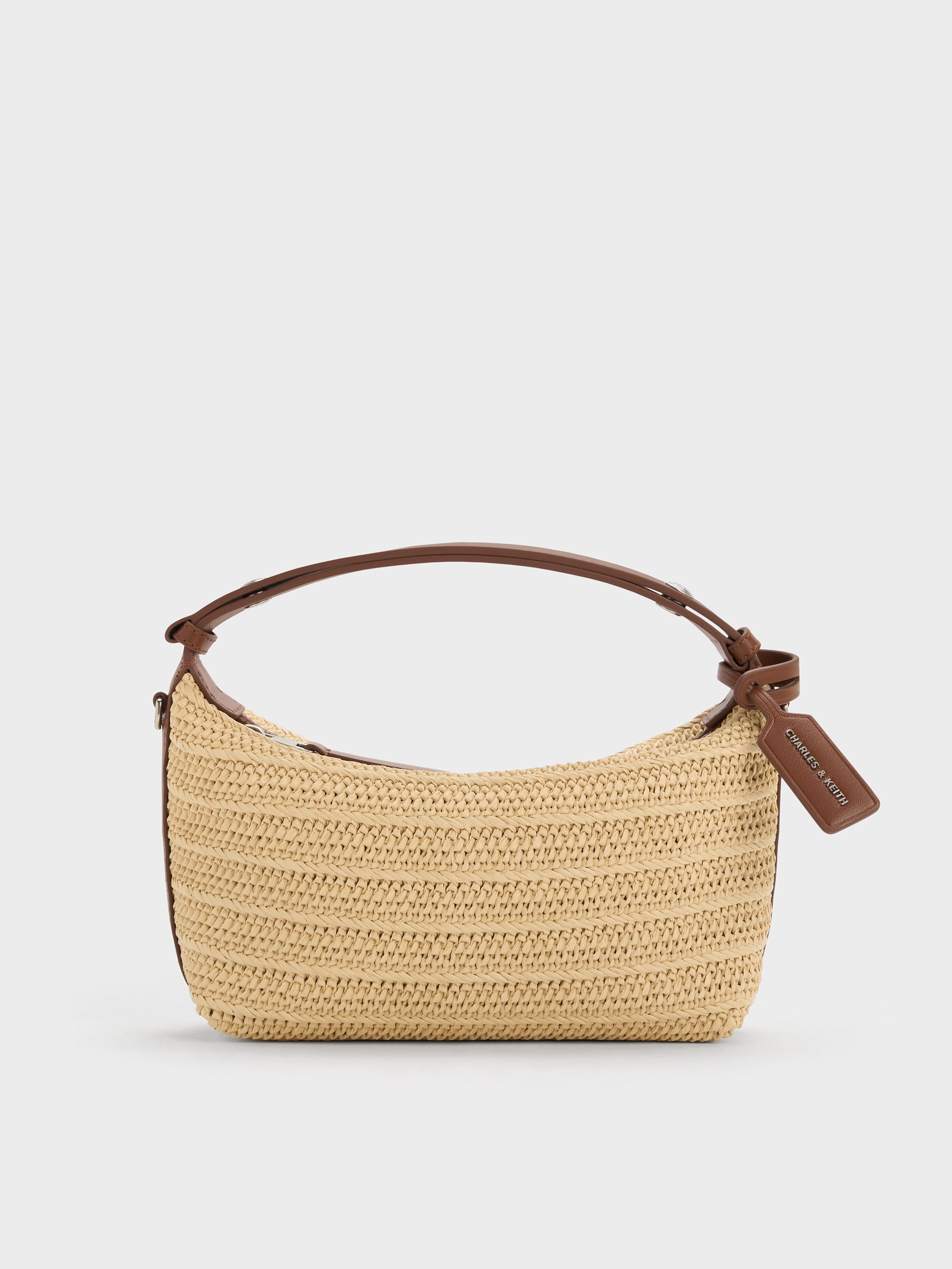 Charles & Keith - Ivette Raffia Woven Shoulder Bag