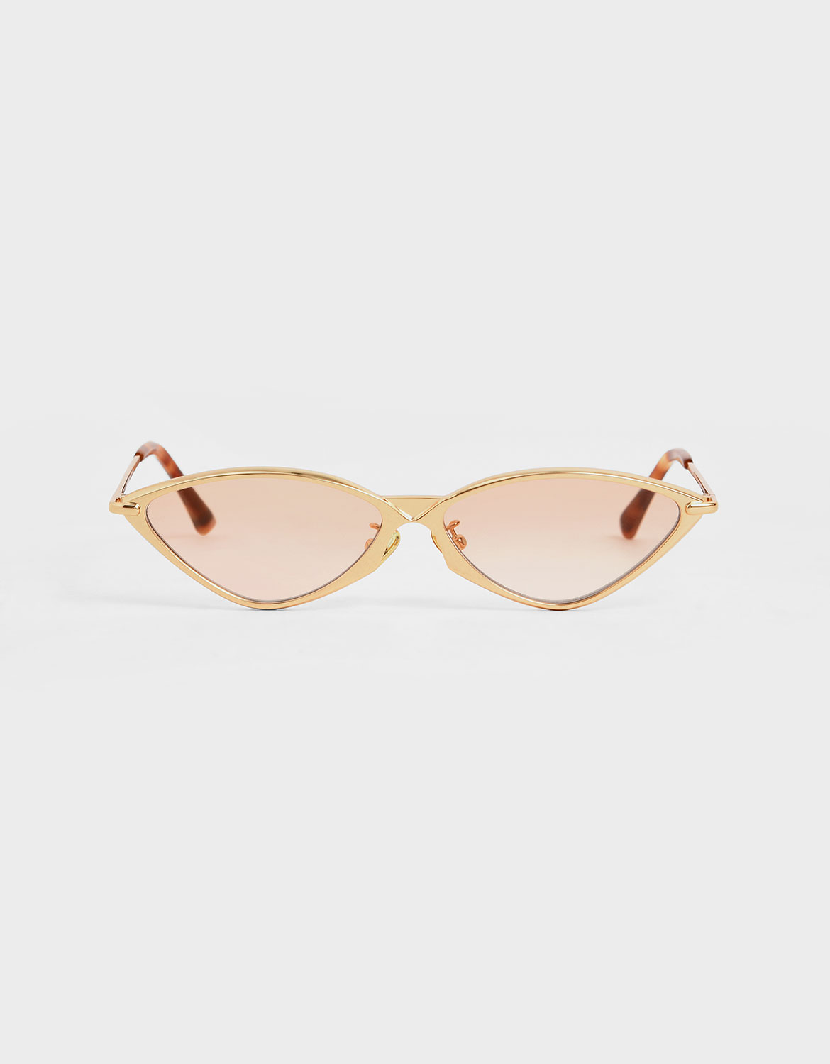 Orange Metal Frame Cat-Eye Sunglasses - CHARLES & KEITH International