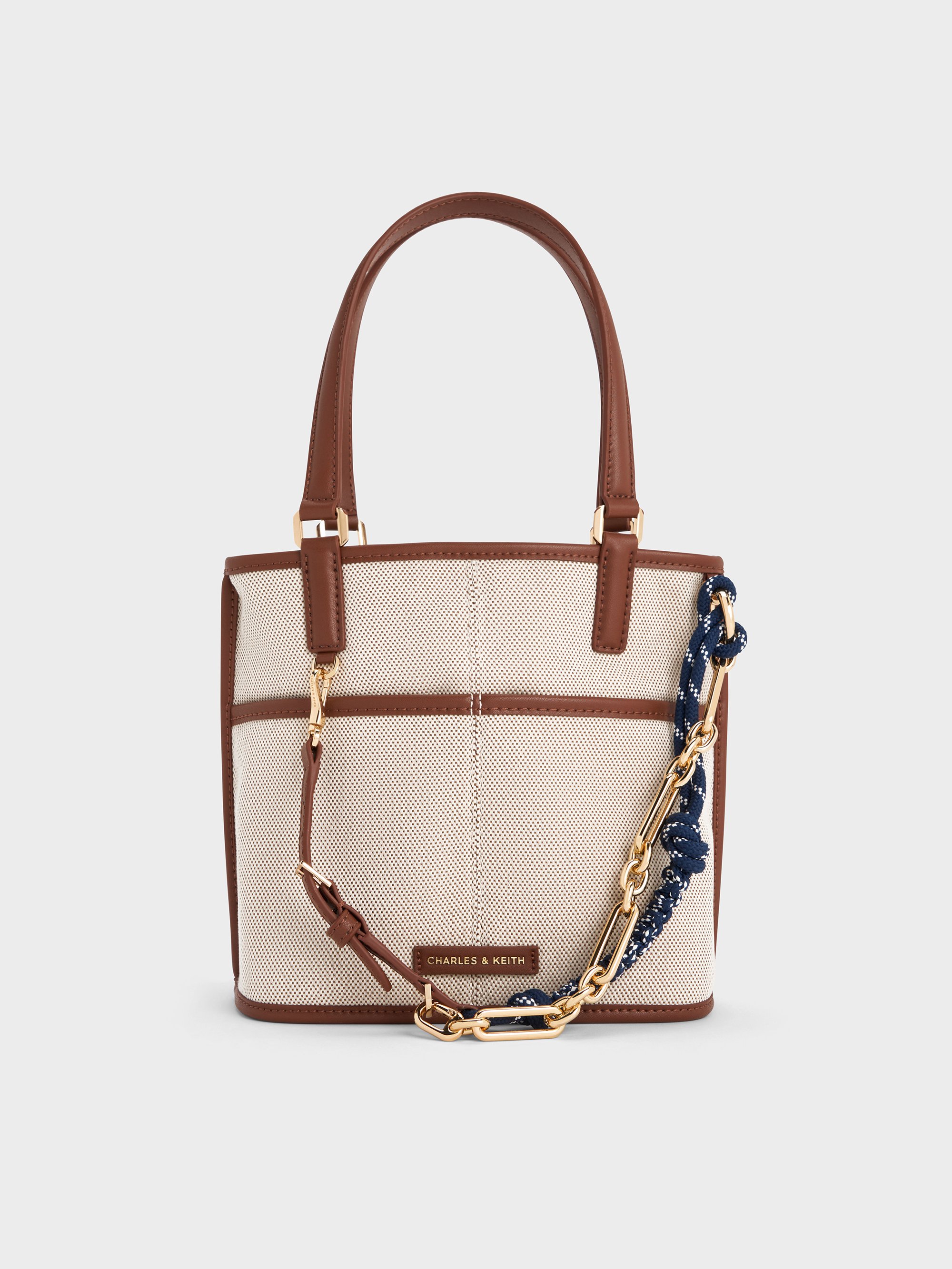 Charles & Keith - Addison Canvas Knotted-Rope Reversible Tote Bag