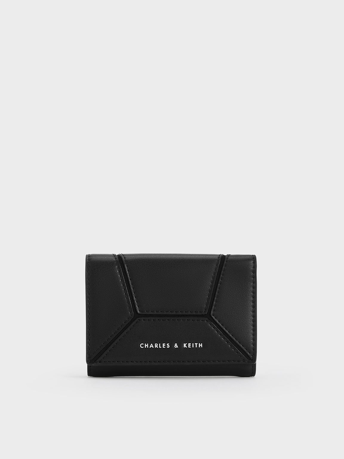 Charles & Keith Nasrin Geometric Wallet In Black