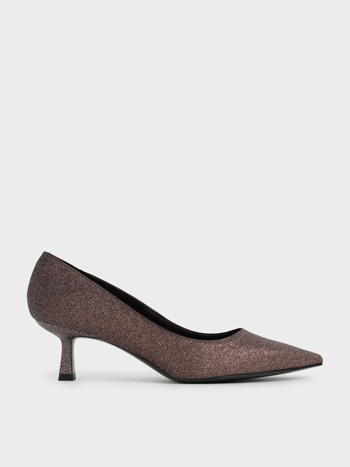 charles and keith purple heels