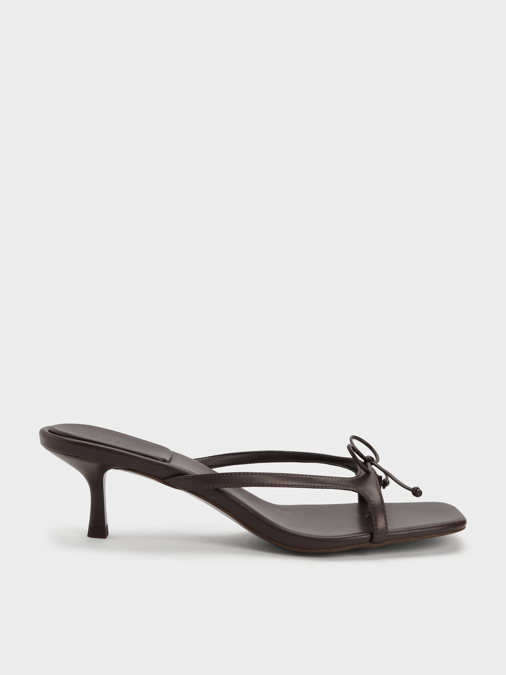 CHARLES & KEITH - Bow Thong Kitten Heels