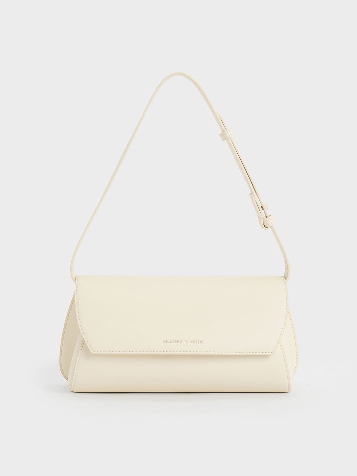 Cream Cassiopeia Front Flap Shoulder Bag - CHARLES & KEITH US