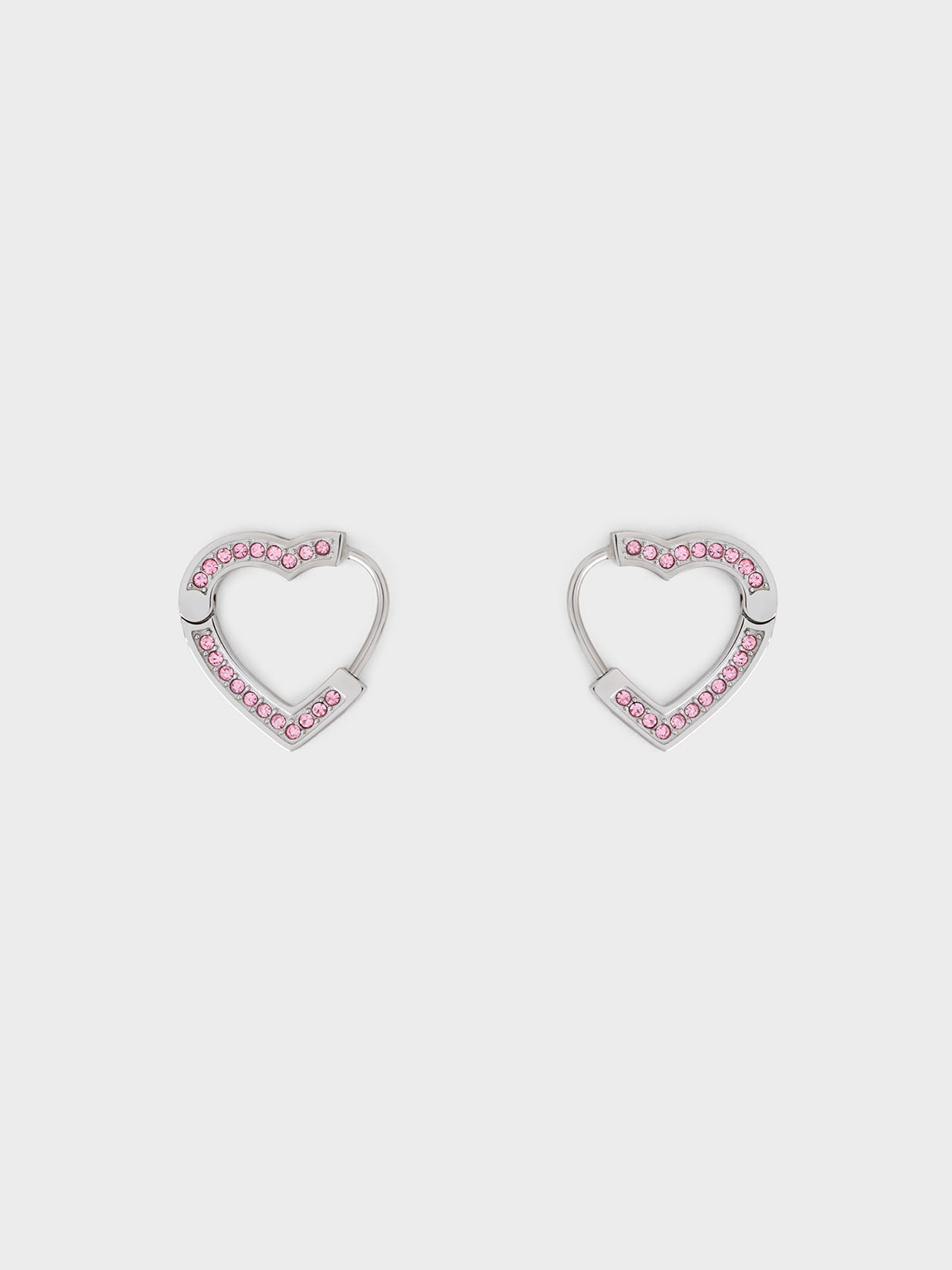 Holland Gold Heart Stud Earrings in Pink Crystal Kendra Scott