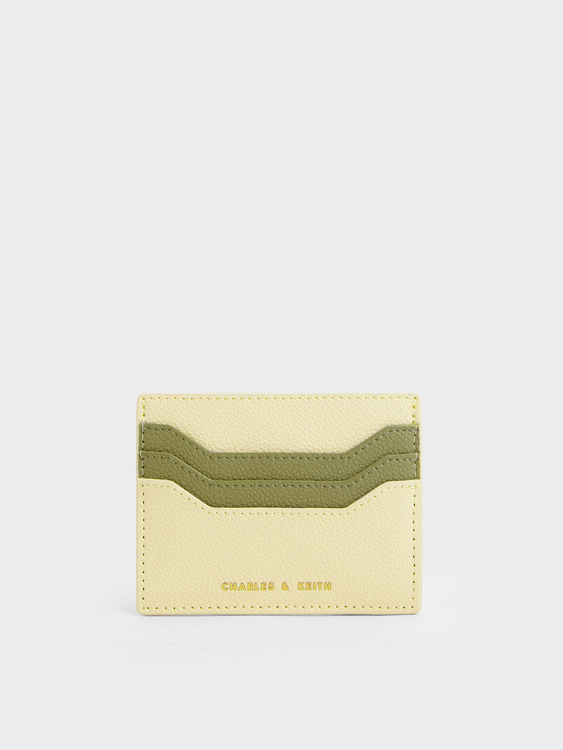 Butter Two-Tone Multi-Slot Card Holder - CHARLES & KEITH
